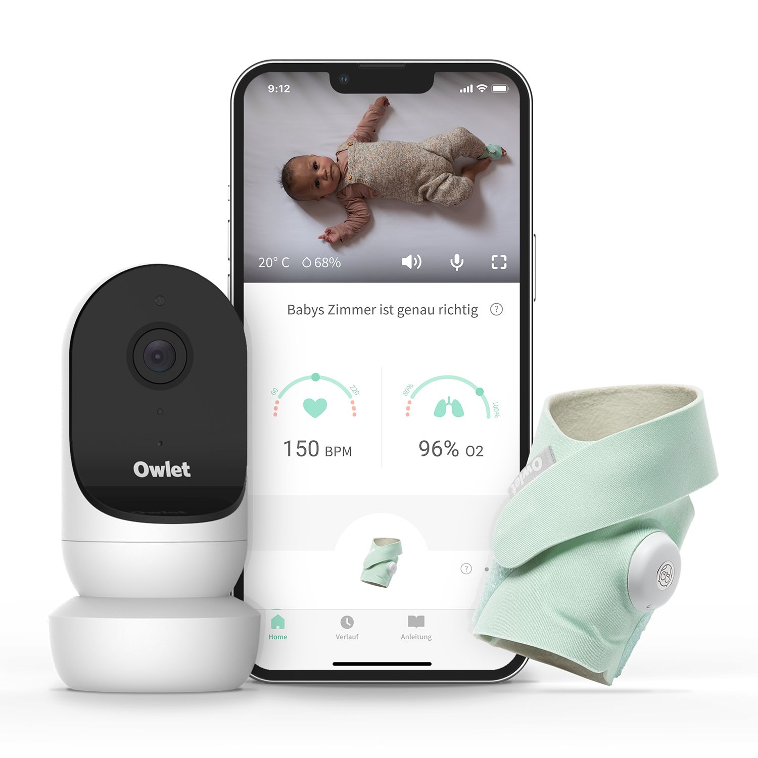 Owlet Smart Sock & Babyphone 1 St mint