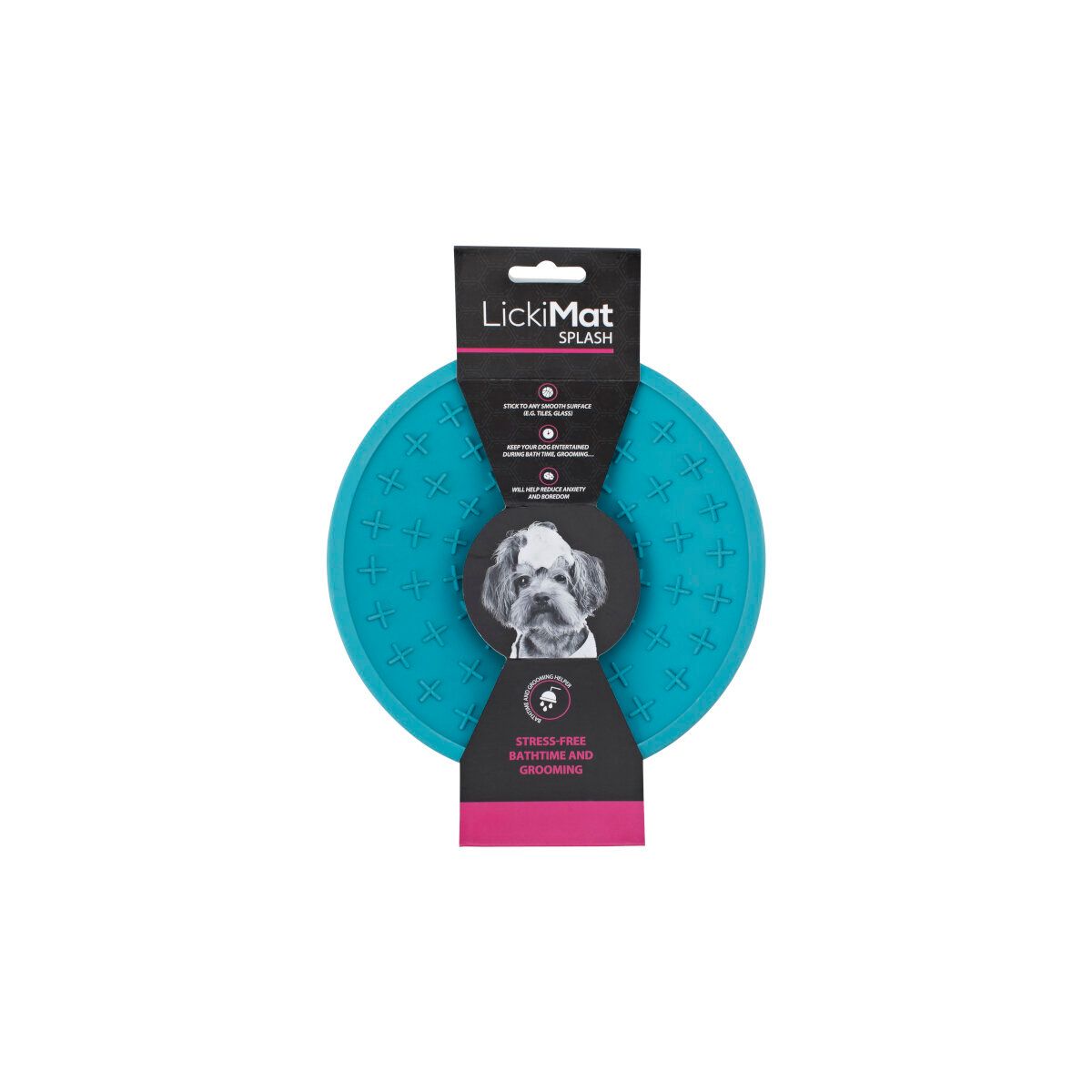 LickiMat Splash - Schleckschale aus Naturgummi für Hunde und Katzen türkis 20 cm 1 St
