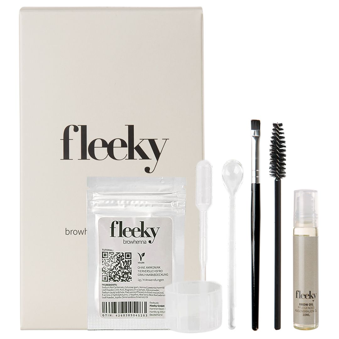 fleeky Browhenna Kit - Augenbrauen Haar- und Hautfärbeset 1 St schwarz