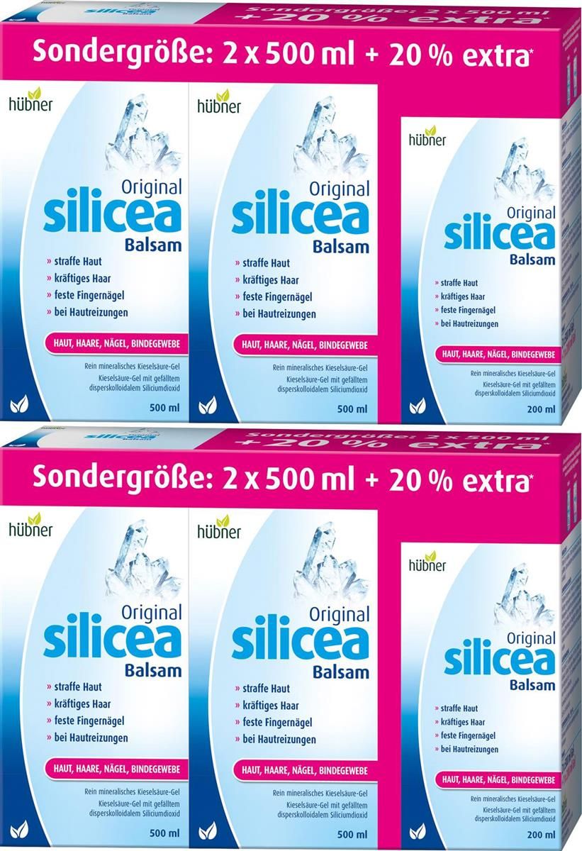 Hübner Silicea Balsam 4x500ml + 2x200ml Gratis 2400 ml