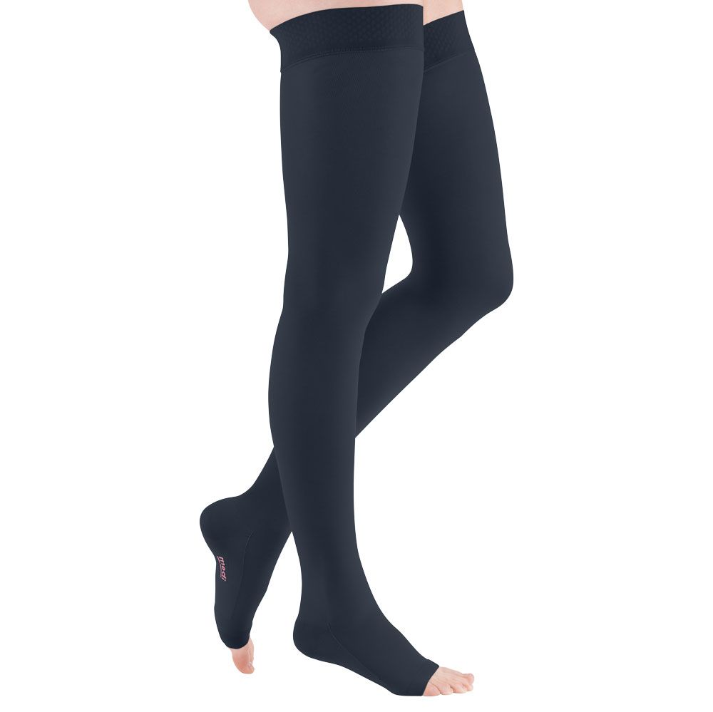 mediven comfort Ccl2 AG Kompressionsstrümpfe normal (72-83 cm) o. Fußspitze Noppenhaftband 1 St blau Unisex
