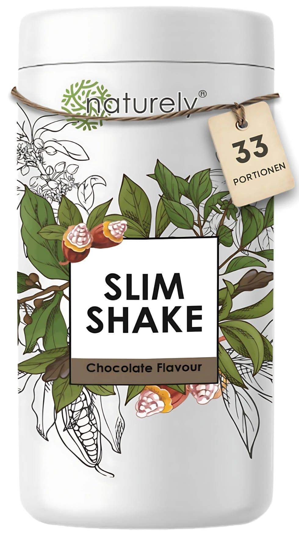 Mahlzeitenersatz Slim Shake (33 Shakes mit nur 200 kcal) Perfekt zum Abnehmen und Diät, vegetarisch Pulver 660 g
