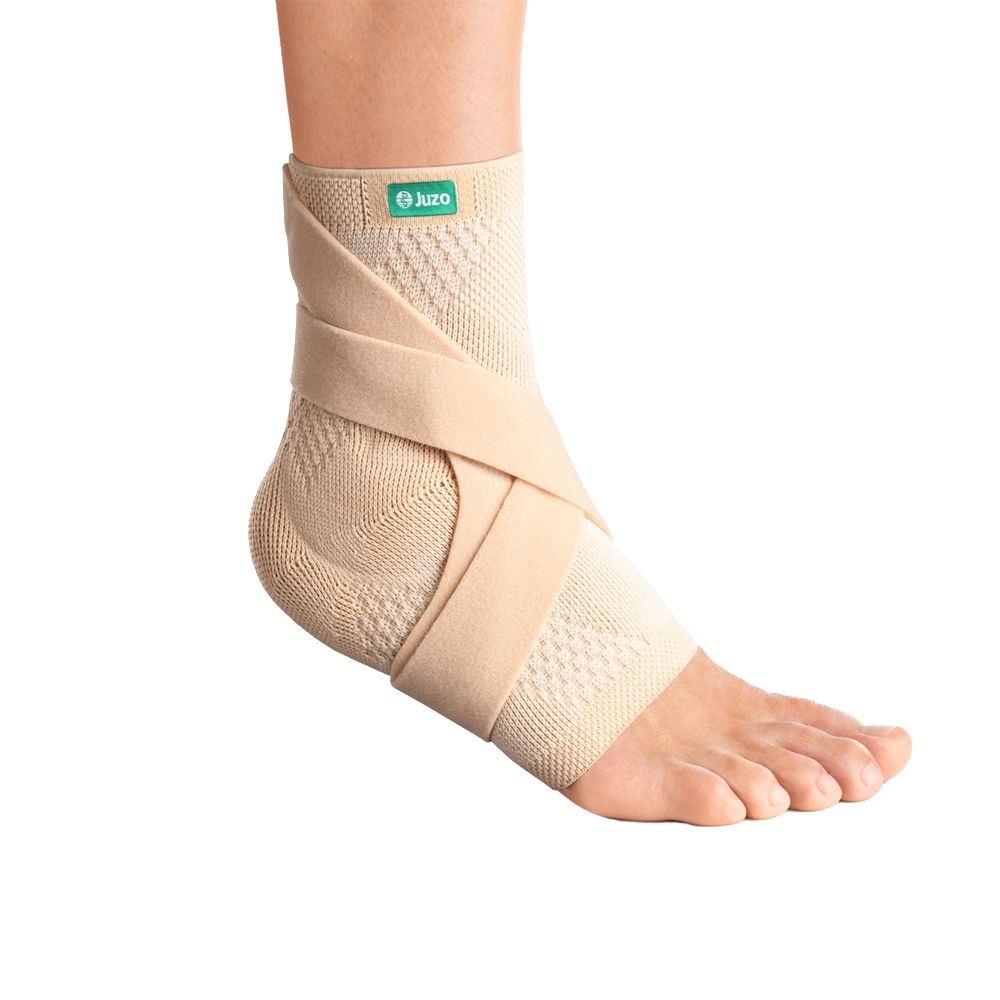 JuzoFlex Malleo Xtra strong atmungsaktive Sprunggelenkbandage mit Silikonpelotten 1 St beige