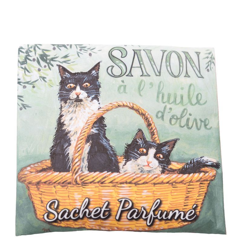 La Savonnerie de Nyons - Duftbeutel Katzen schwarz-weiß Angelique 1 St
