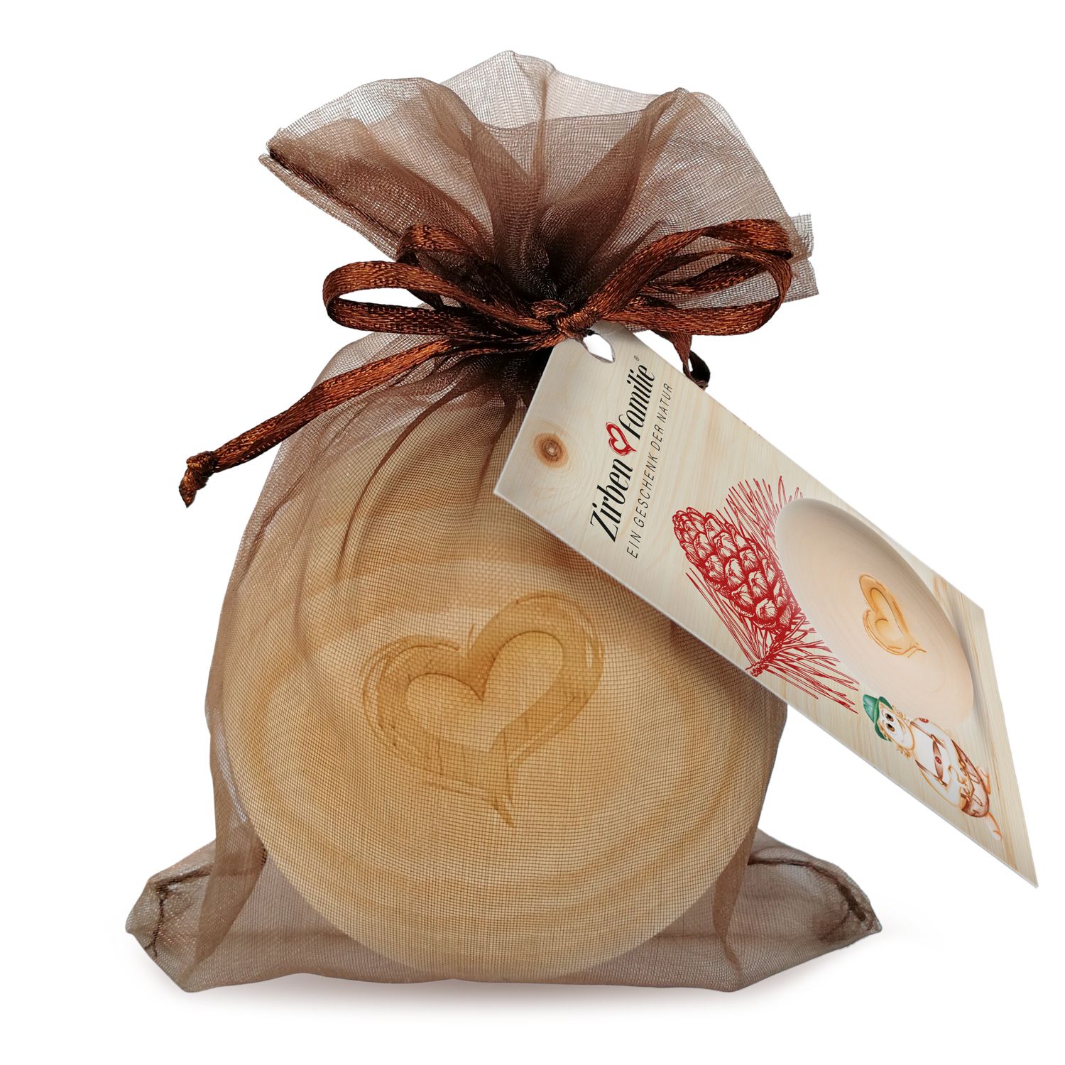 ZirbenFamilie | ZirbenKugel Herz Edition 1 Pc