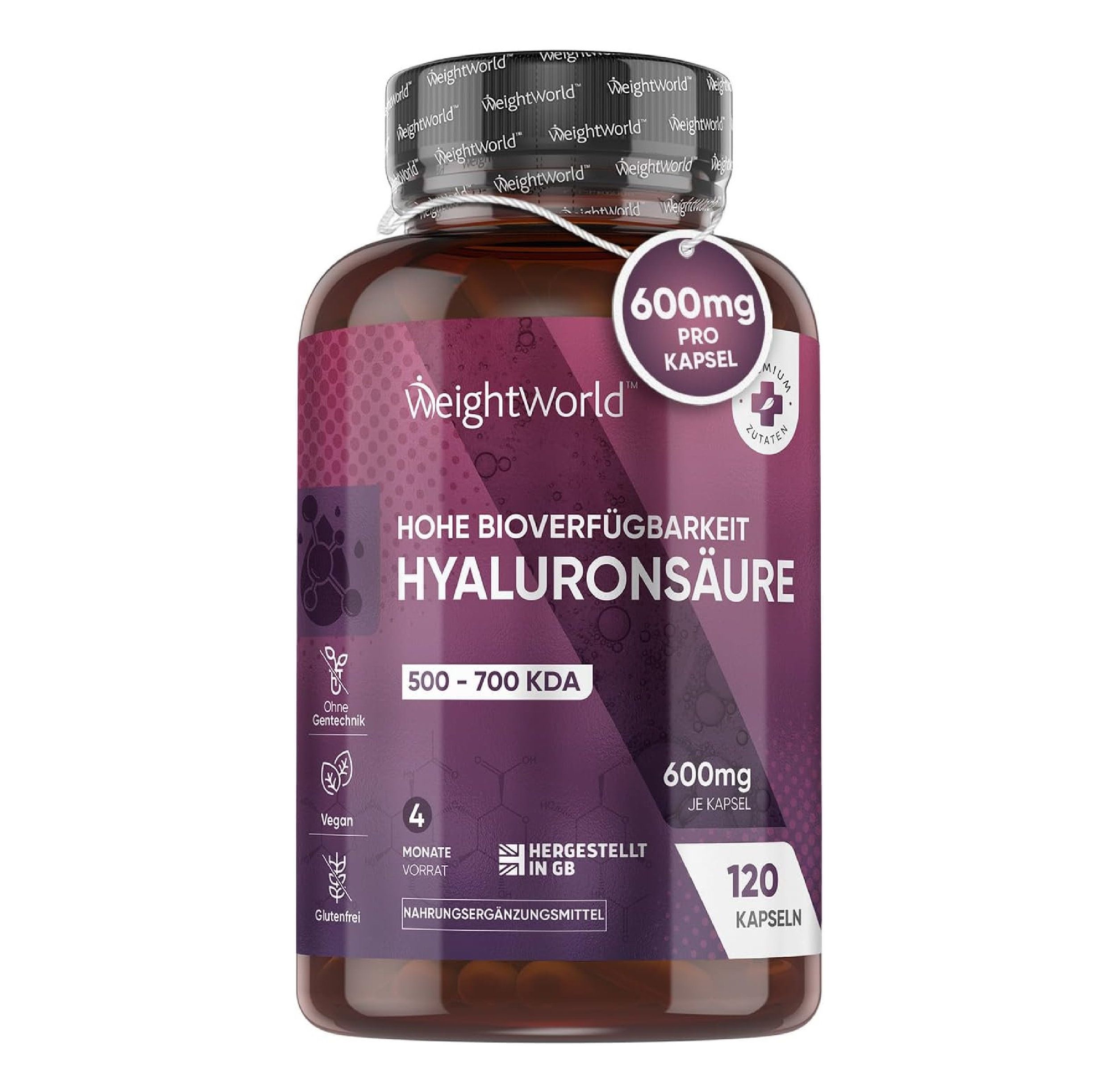 Weightworld Hyaluronsäure Kapseln 120 St