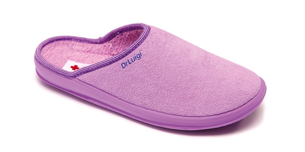 Dr.Luigi - Medizinische Hausschuhe Memory Gedächtnisschaum Schuhe Lila Gr. 37 1 P