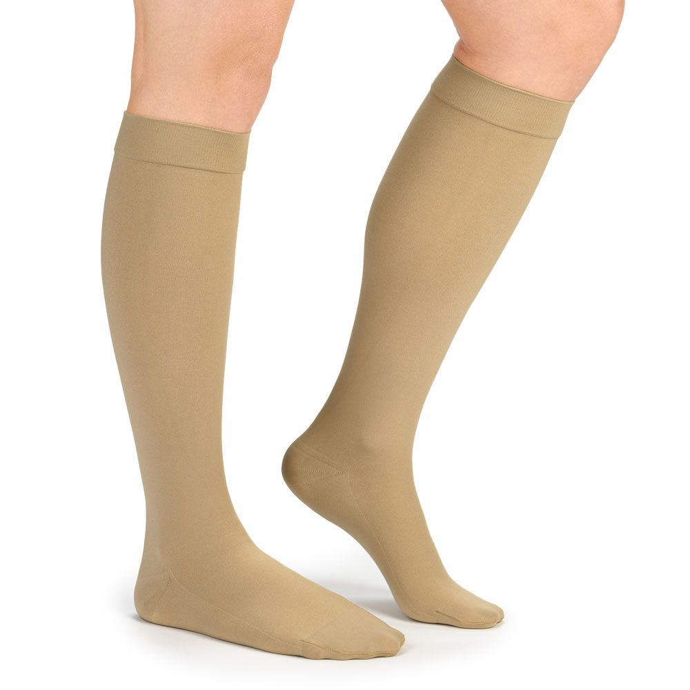 Compressana Leganza Kompressionsstrümpfe AD Ccl1 1 St weiss Unisex