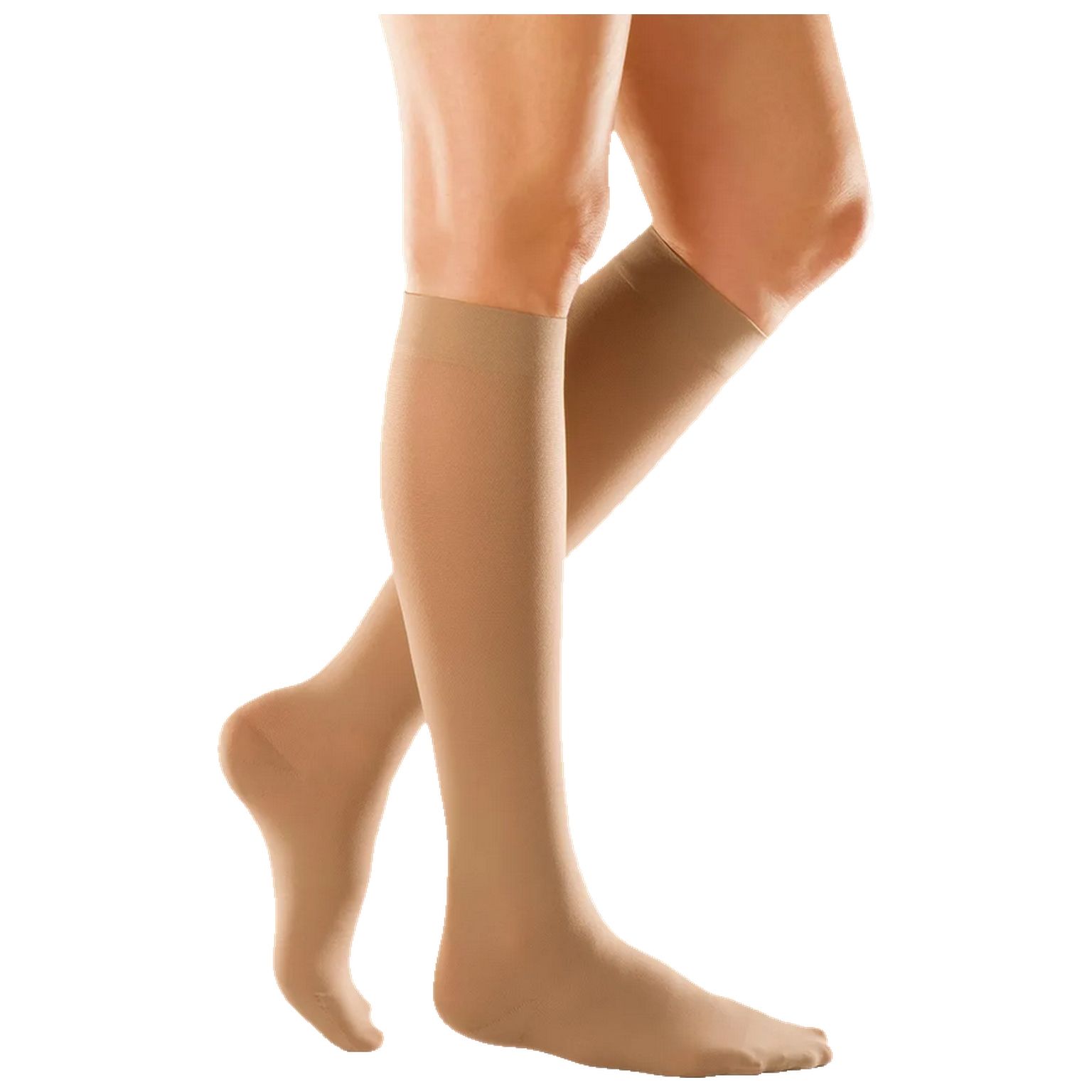 Medi duomed® basic Ccl1 AD Kompressionsstrümpfe kurz (34-38 cm) Trikotabschlussrand 2 St gold Unisex