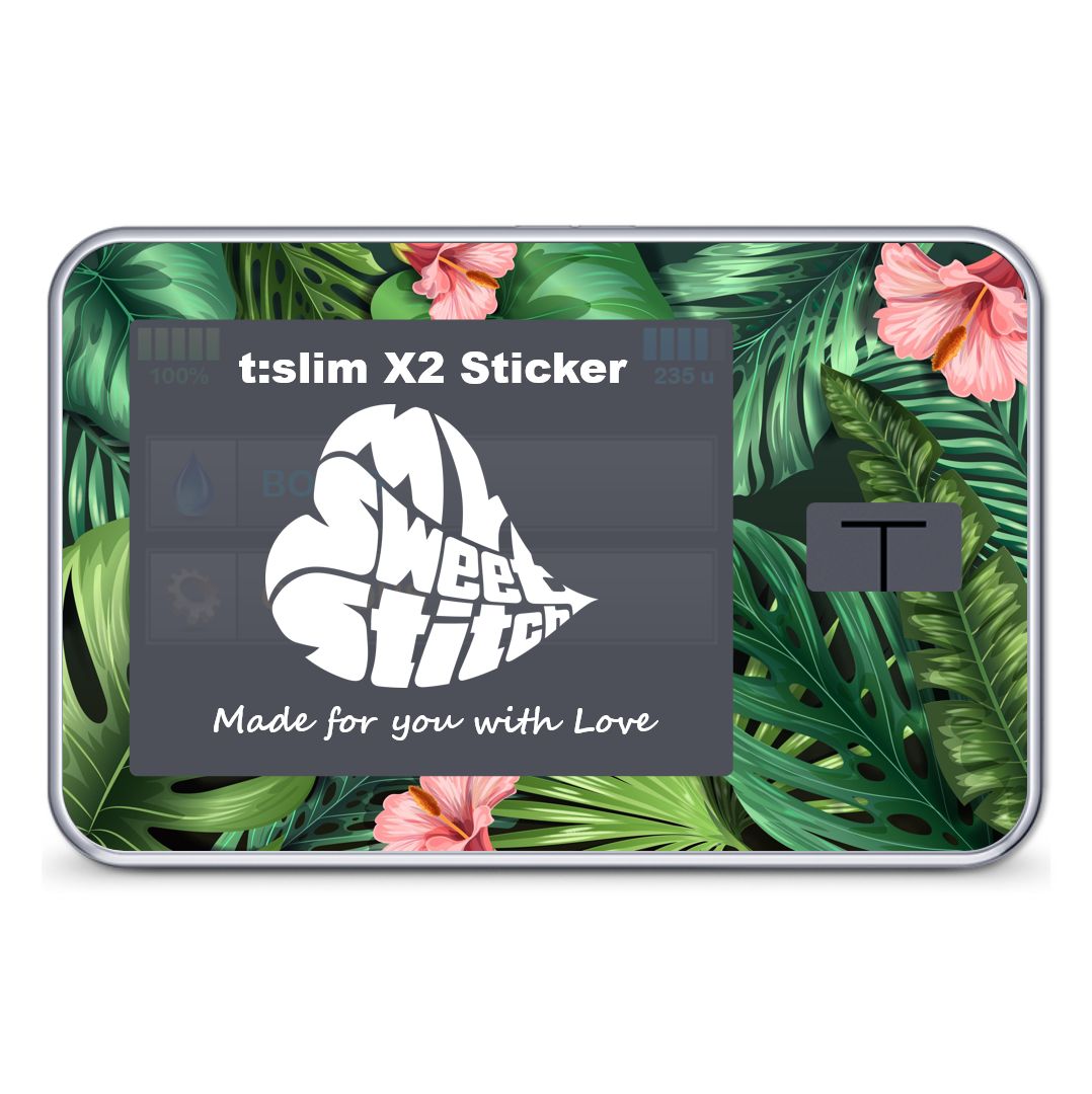 MySweetStitch | Tandem t:slim X2 Sticker Tropical Flower Zubehör 1 St