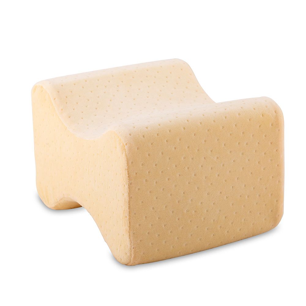 Eloneo Kniekissen für Seitenschläfer zum Schlafen 25x15x20cm, ergonomische Form & perfekte Anpassung Kissen 1 St beige