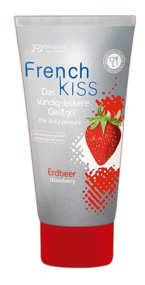 Joydivision Frenchkiss Erdbeer, 75 ml,wasserbasiertes Gleitgel,Das sündig-leckere Gleitgel Gleitmittel 0,075 l