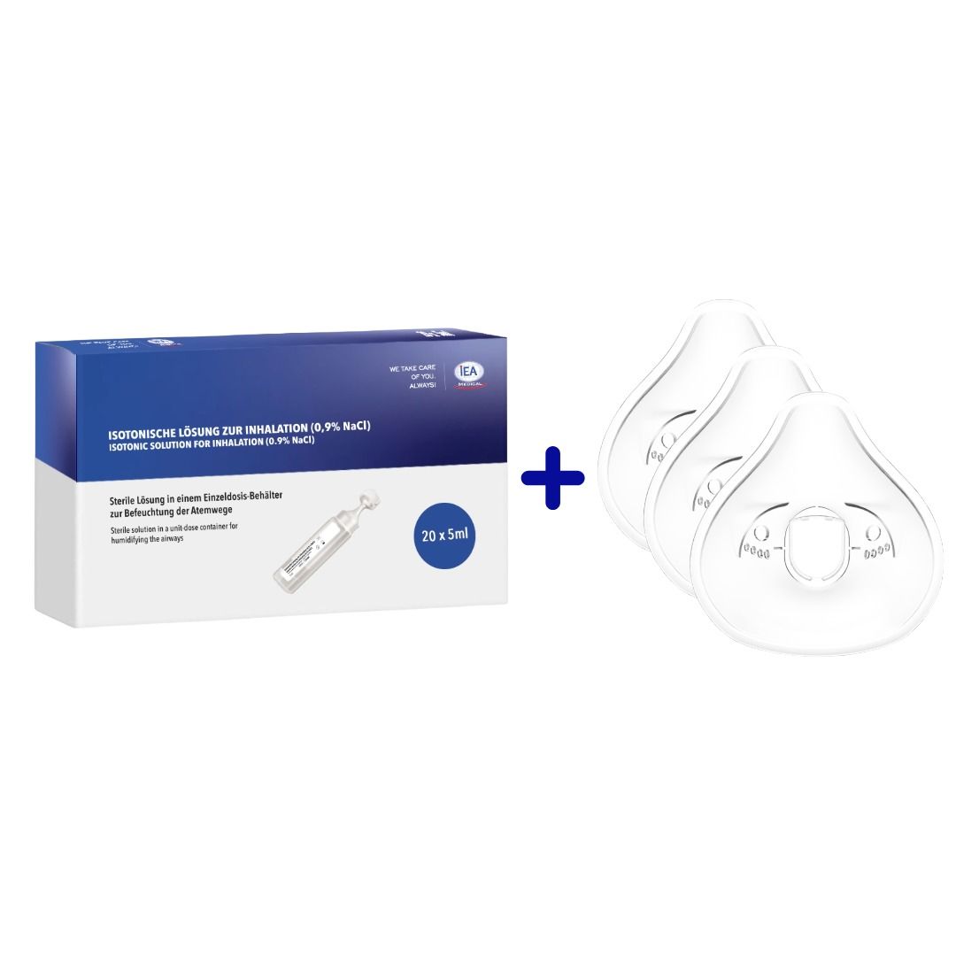 IEA Medical Kochsalzlösung und Ersatzmasken Erwachsene 1 St