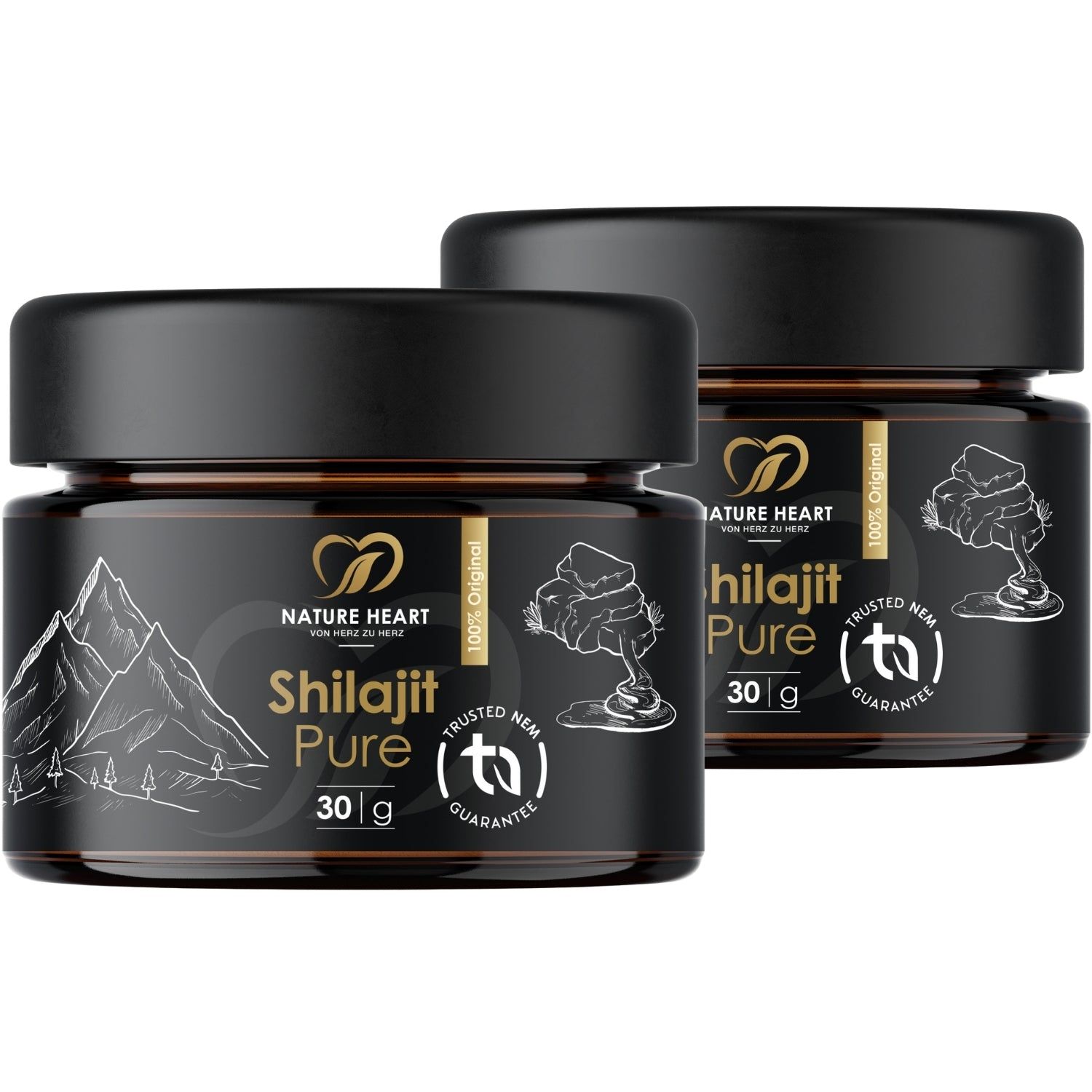 Nature Heart Shilajit Pure (Harz) Gel zum Einnehmen 2x30 g
