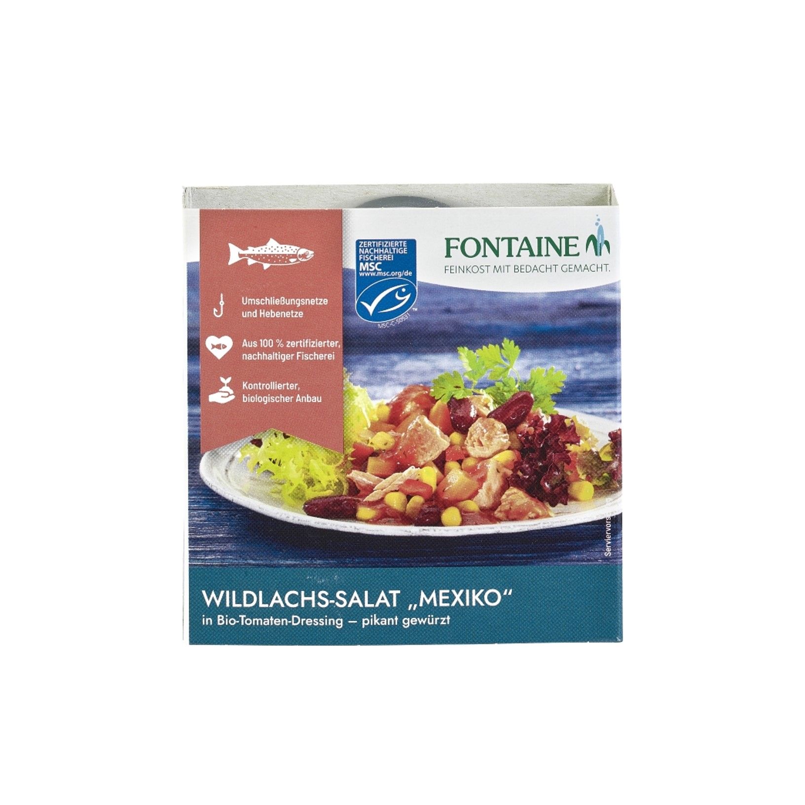 Fontaine - Wildlachs-Salat Mexiko in Bio-Tomatendressing 200 g