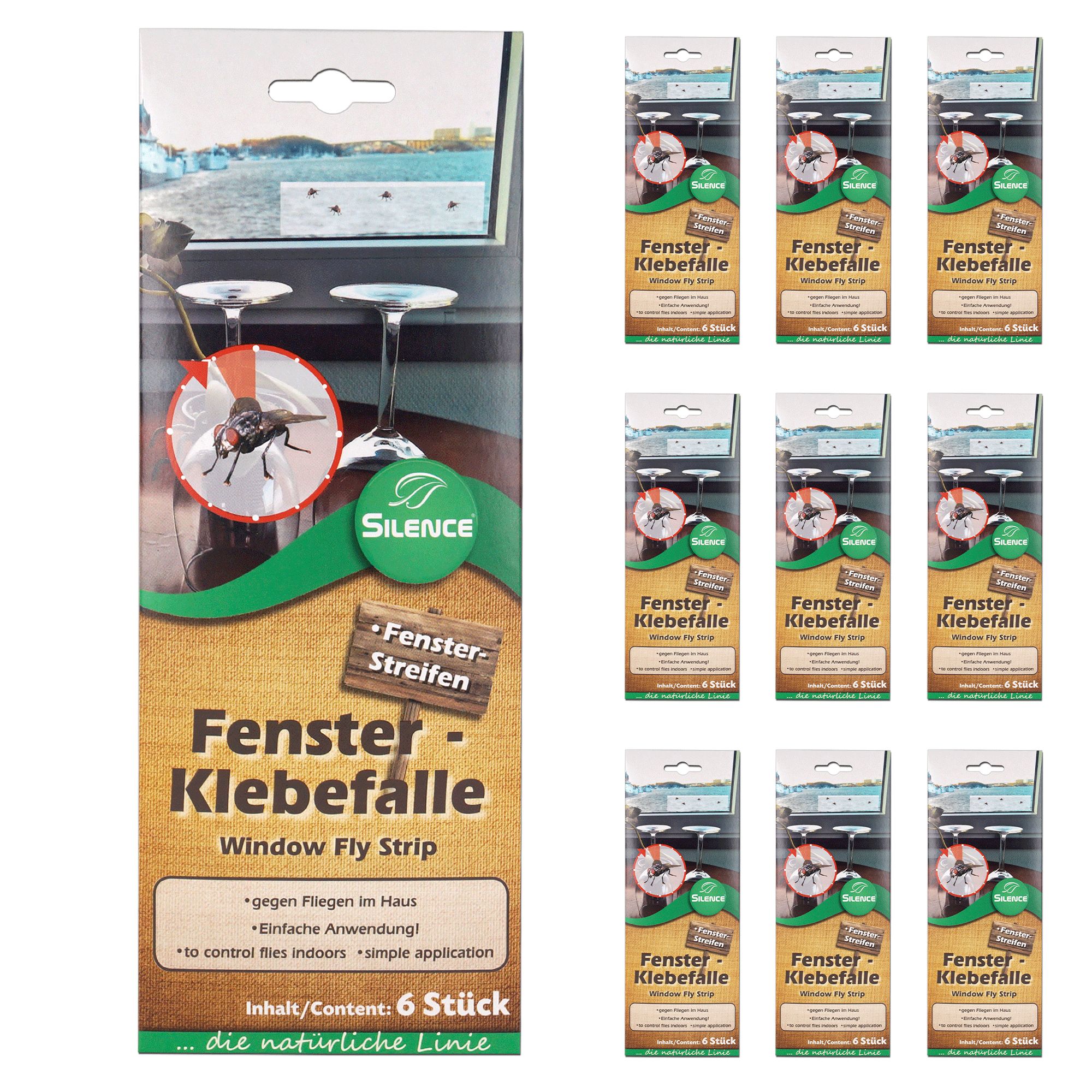 Silberkraft Silence Fenster-Klebefalle 10x6 St