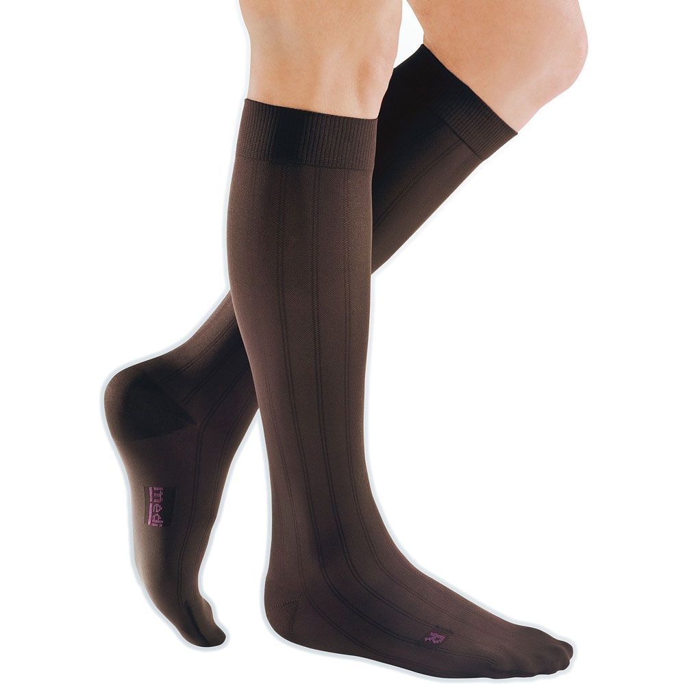 mediven® For Men Ccl1 Kompressionsstrümpfe normal (39-44 cm) Trikotabschlussrand 1 St braun