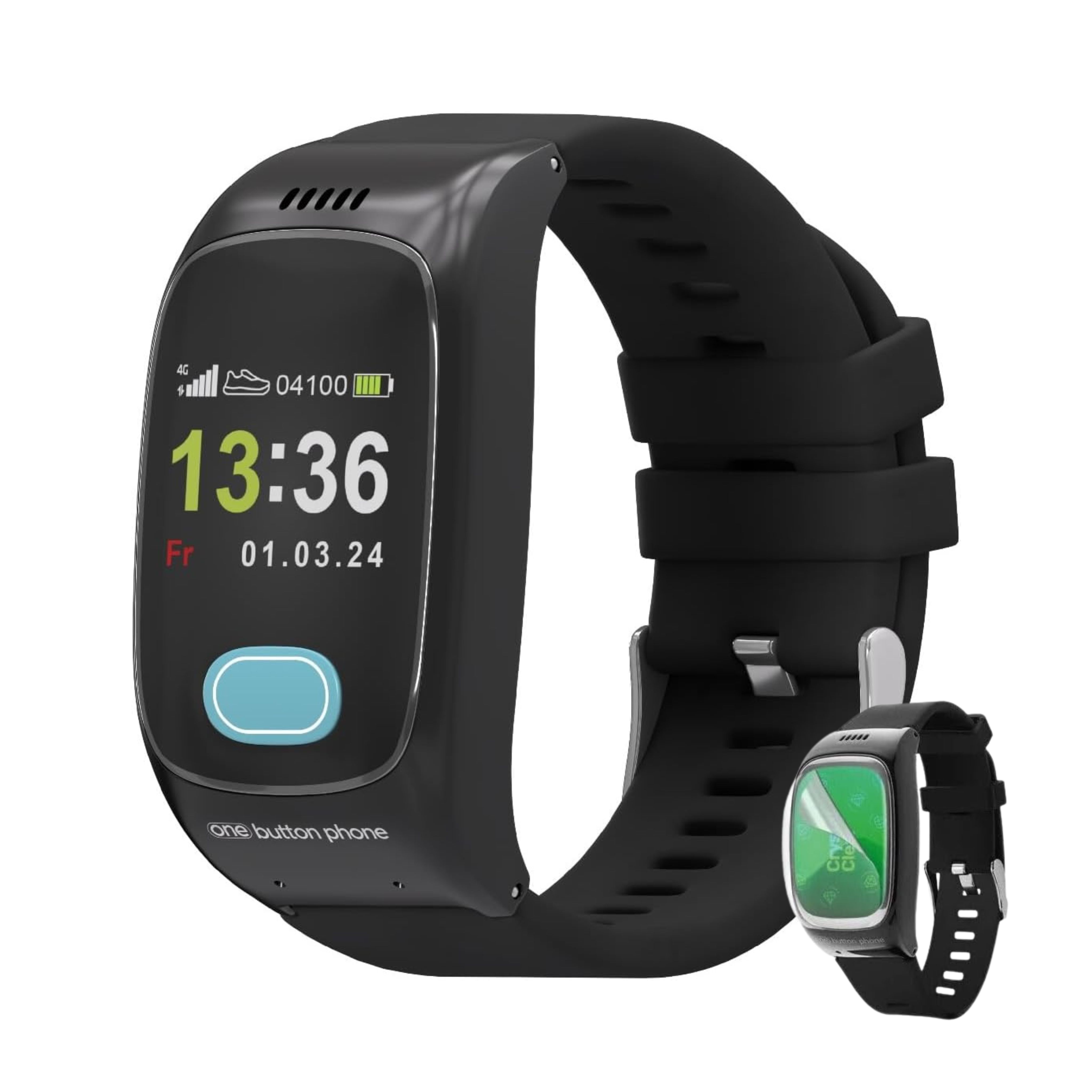 One Button Phone Model 2024 & Original Displayschutzfolie 1 St