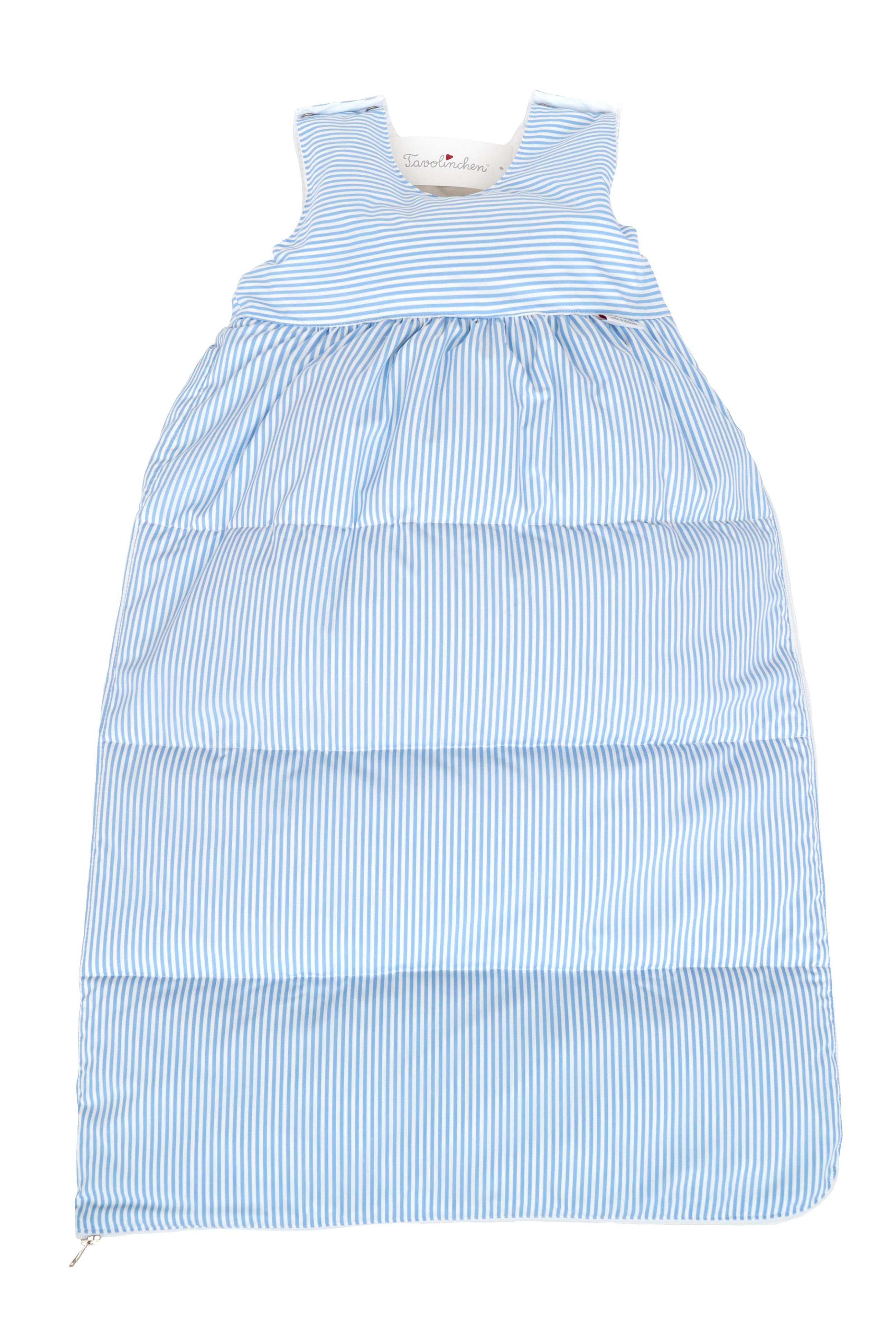 Tavolinchen Daunenschlafsack Streifen klassik 80 cm hellblau