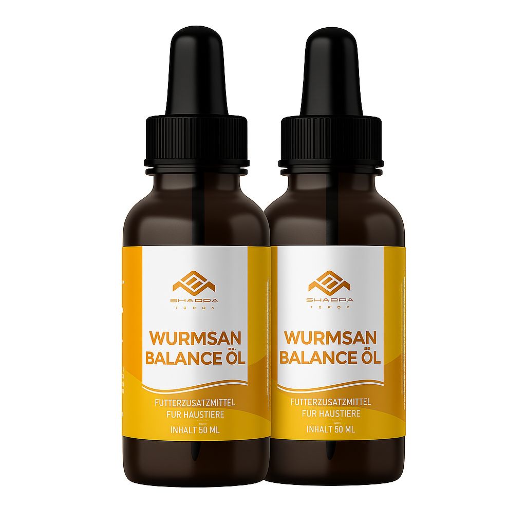 Wurmsan Balance Öl | Ergänzungsfuttermittel für Hunde und Katzen 2x50 ml