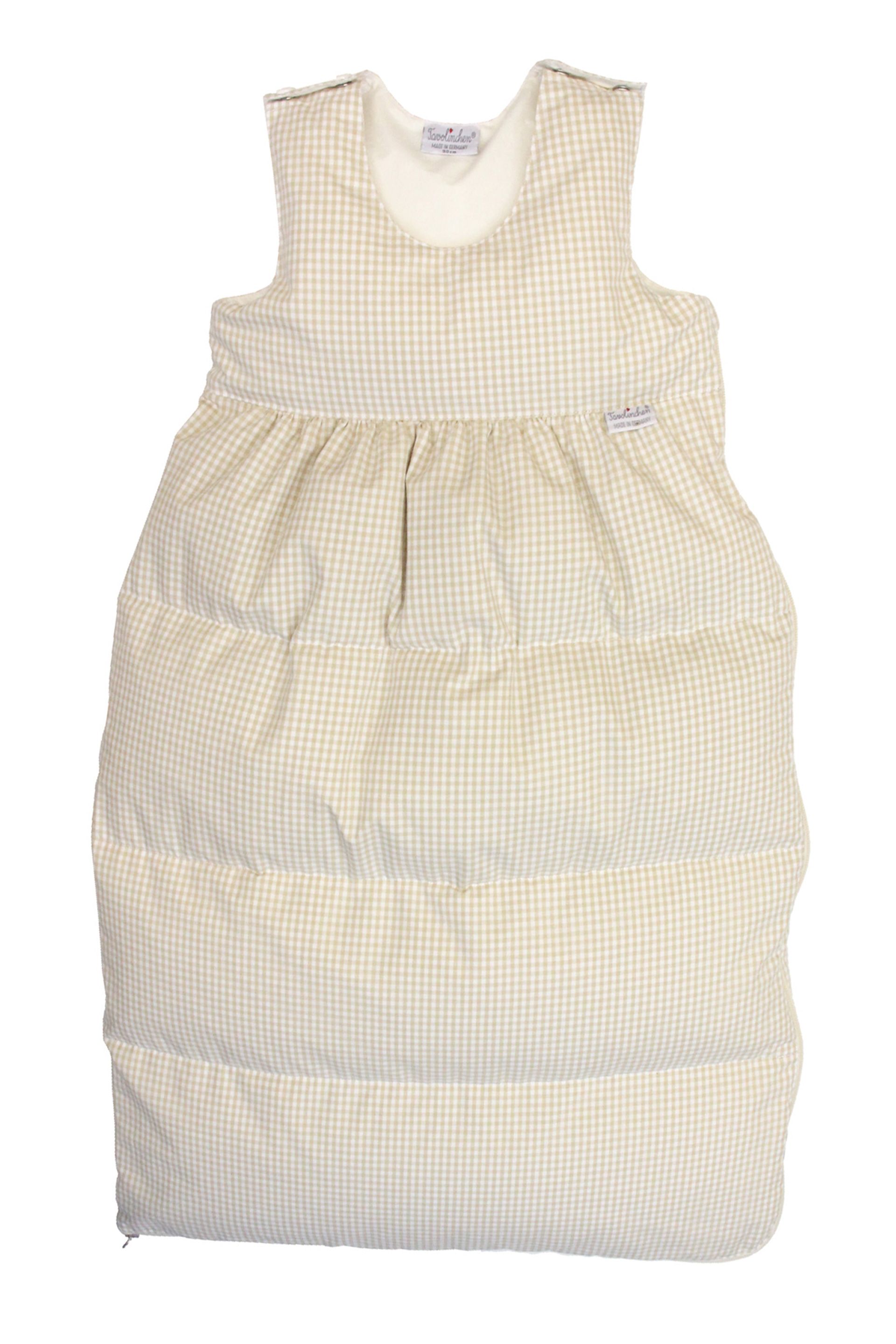 Tavolinchen Daunenschlafsack Twist Karo 130 cm beige