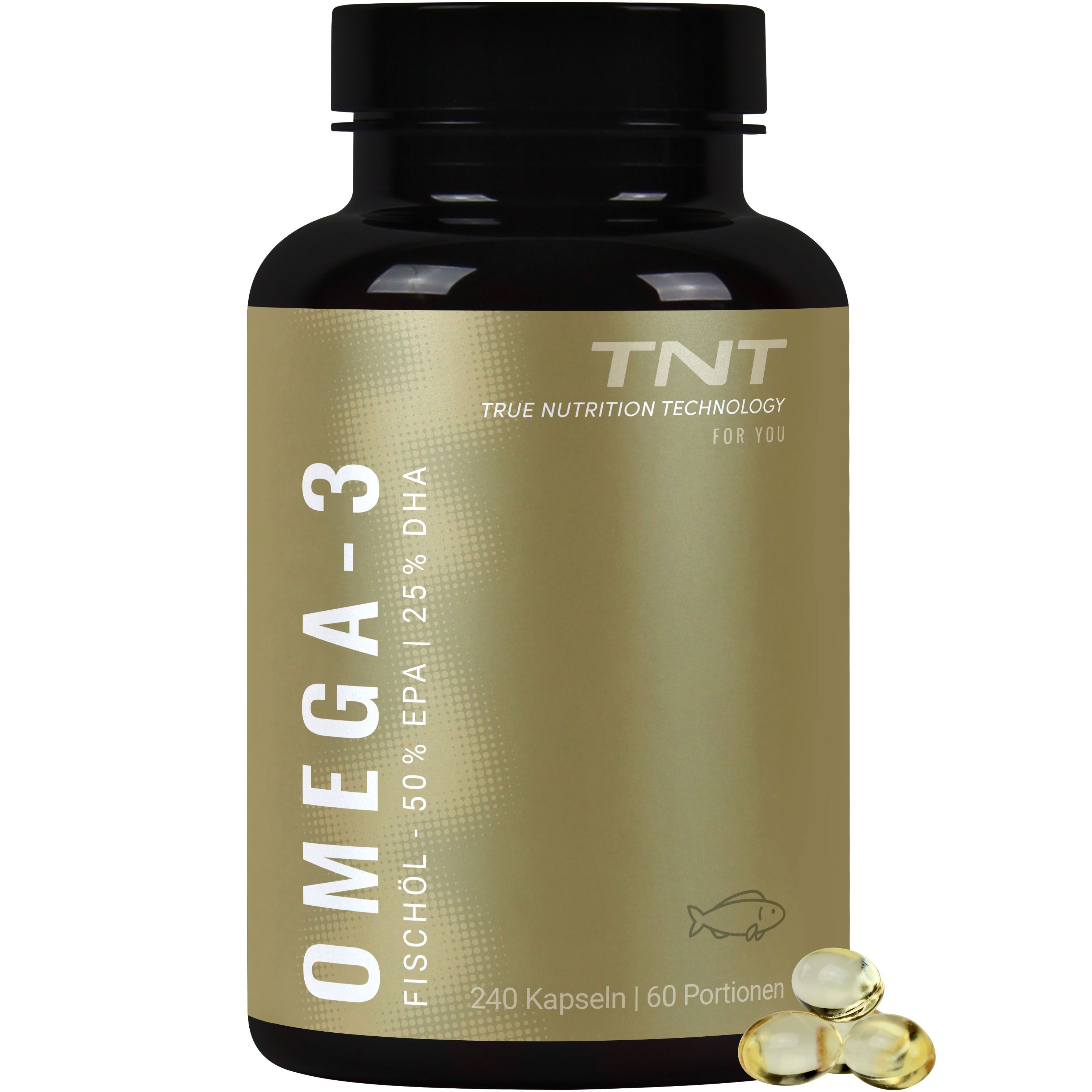TNT Omega-3 Fischöl Kapseln (50% Epa, 25% Dha) - 240 0,172 kg