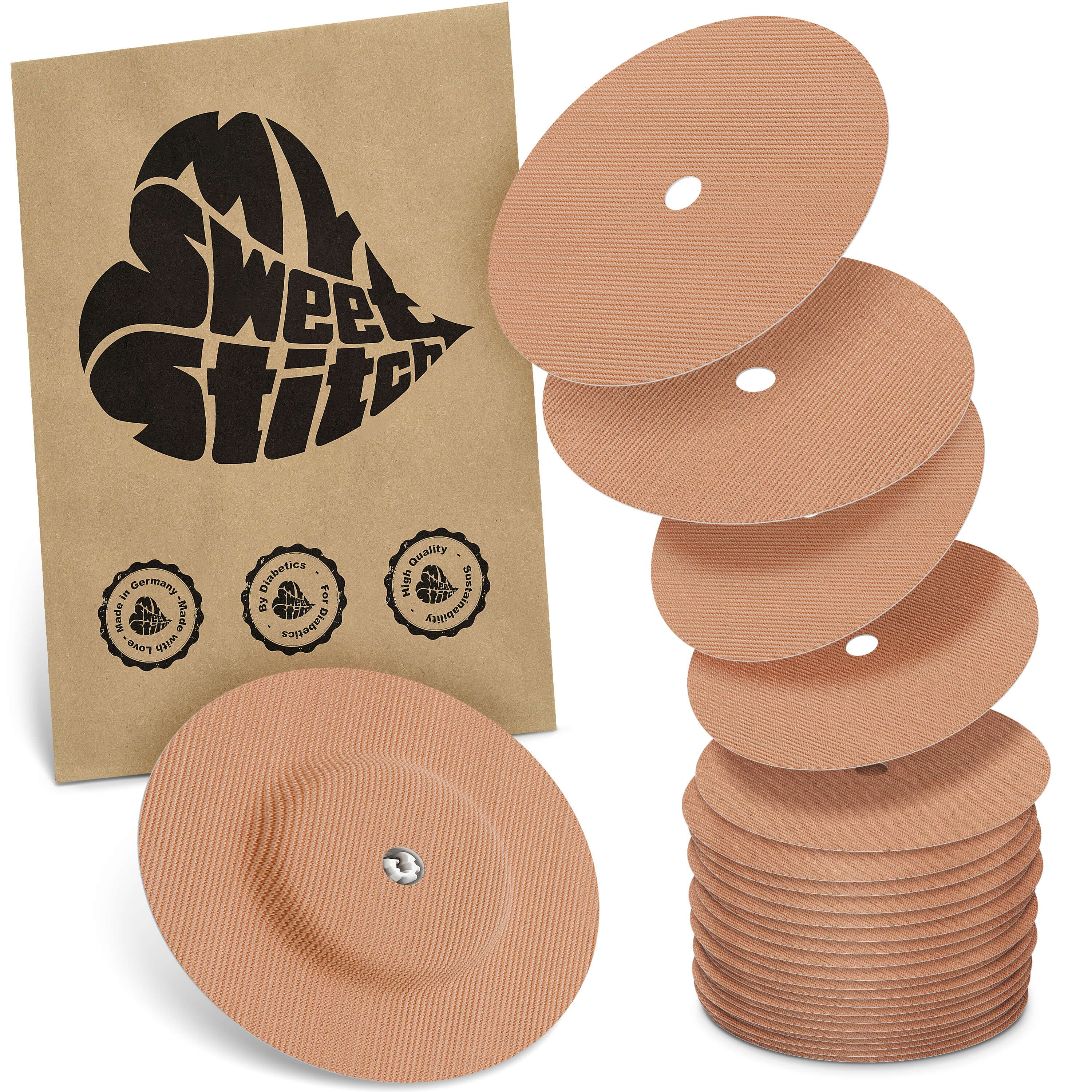 MySweetStitch | Freestyle Libre 1 & 2 Overpatch - Round Pflaster 25 St beige