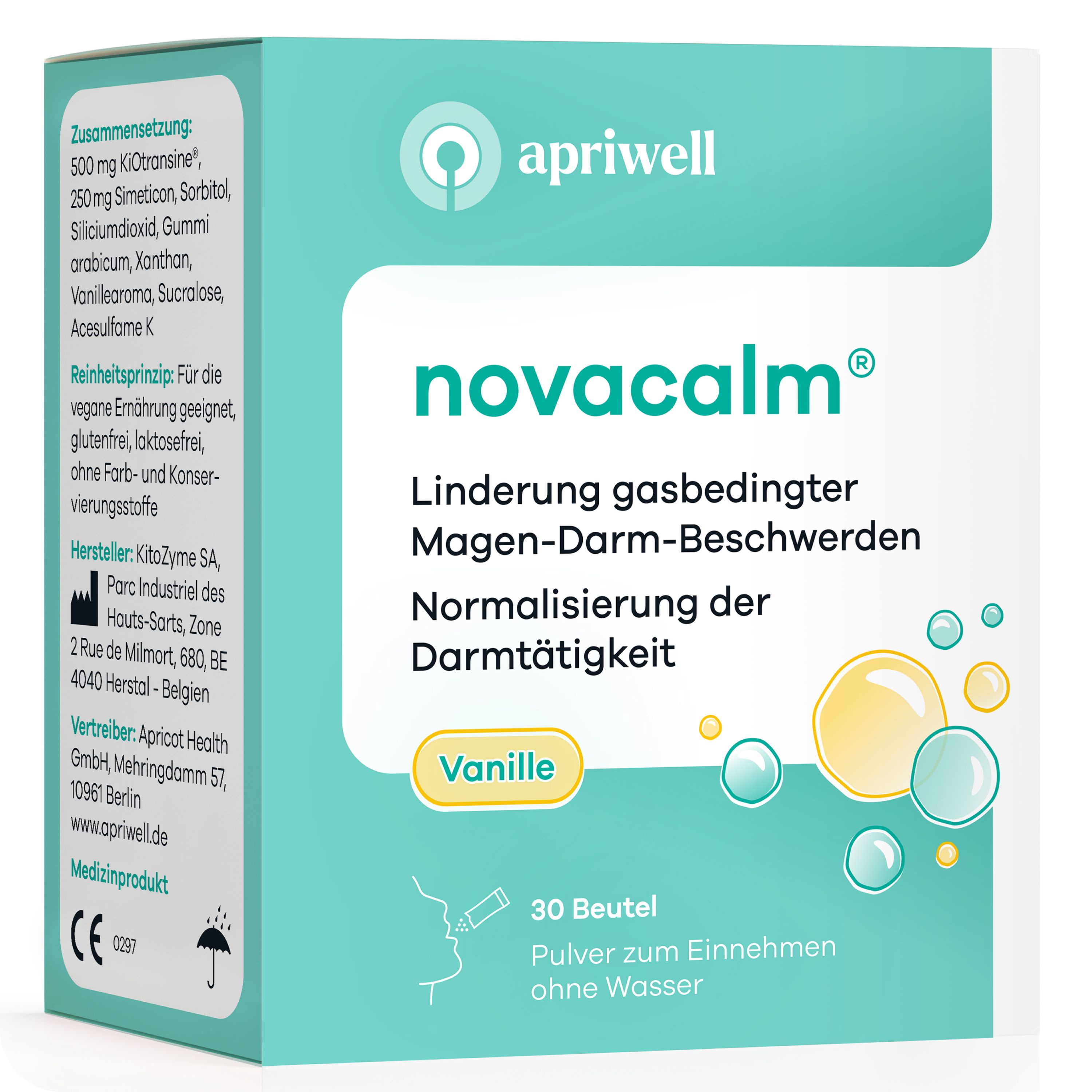 Apriwell Novacalm bei gasbedingten Magen-Darm-Beschwerden Beutel 30 St