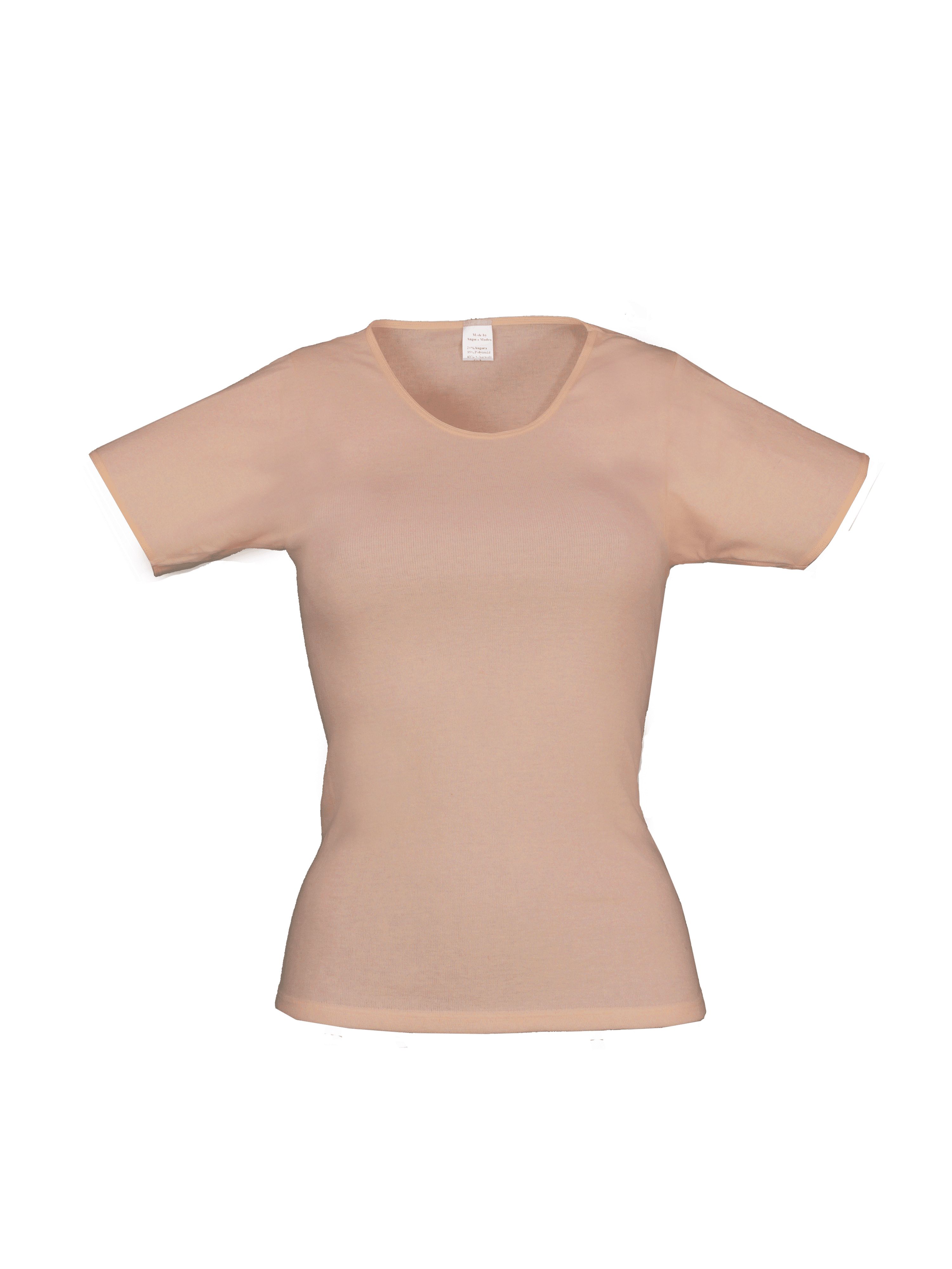 wobera Angora Damenunterhemd ½ Arm 70% 1 St beige Frauen