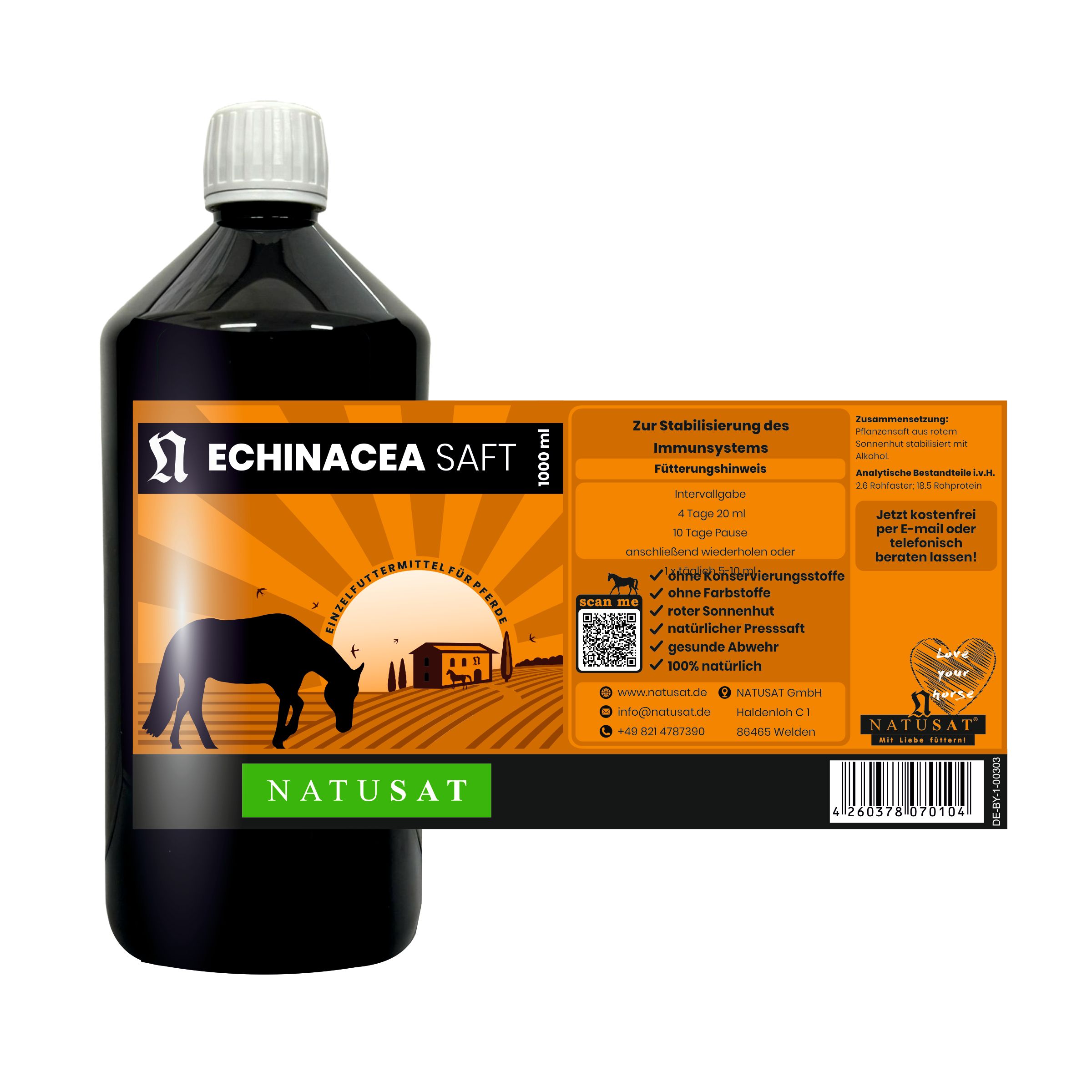 Natusat Echinacea Saft Flüssigkeit 1000 ml