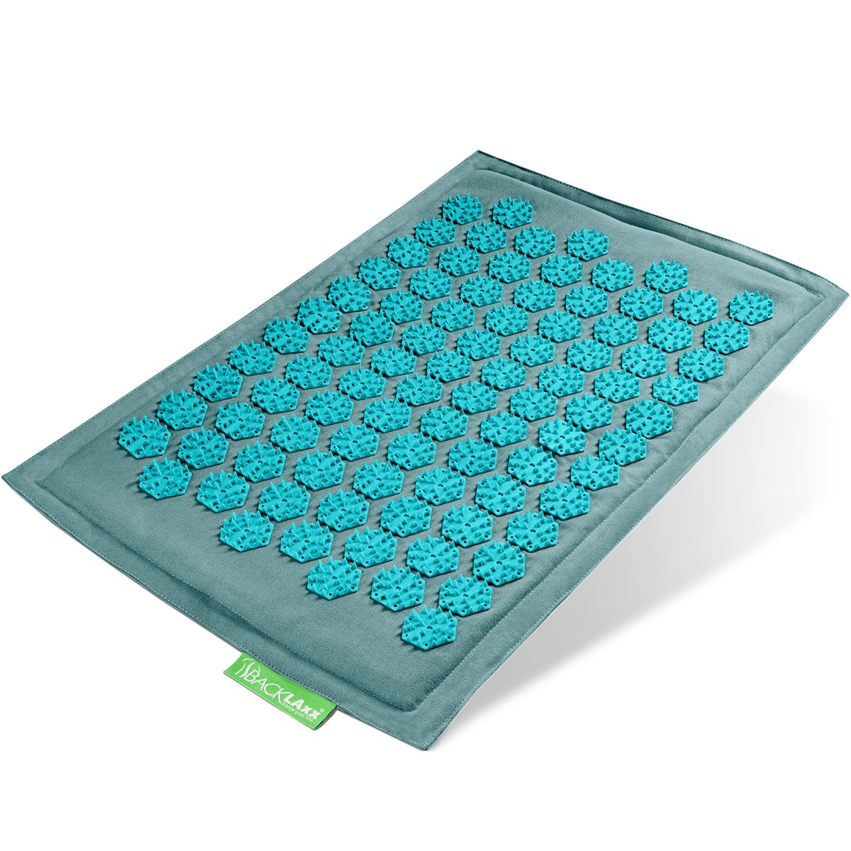 BACKLAxx® Akupressurmatte für Füße mit Befestigungsband 1 St tuerkis