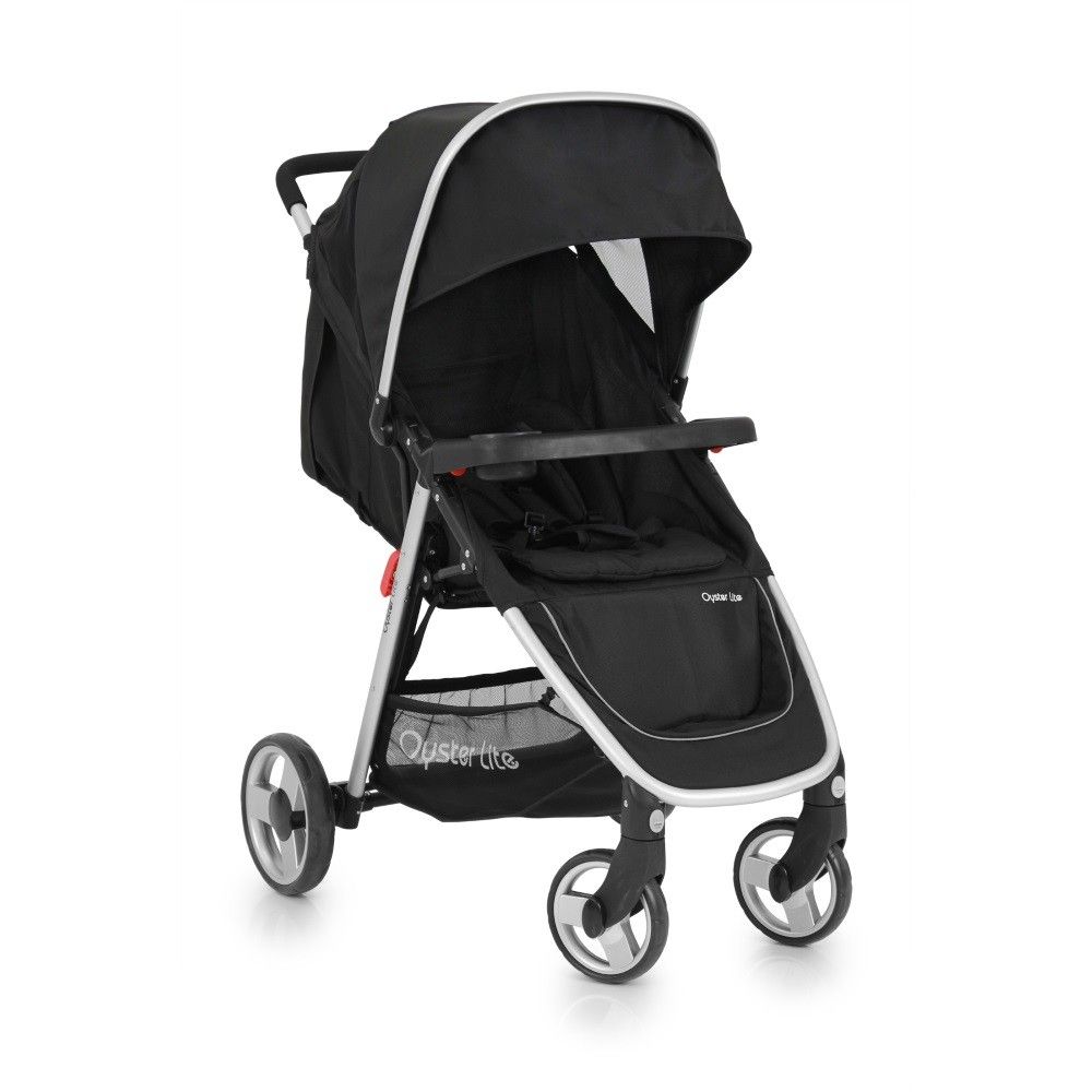 Oyster Lite Buggy / Reisebuggy mit Liegefuktion Sonnenverdeck einhändig klein zusammenklappbar Set 1 St schwarz