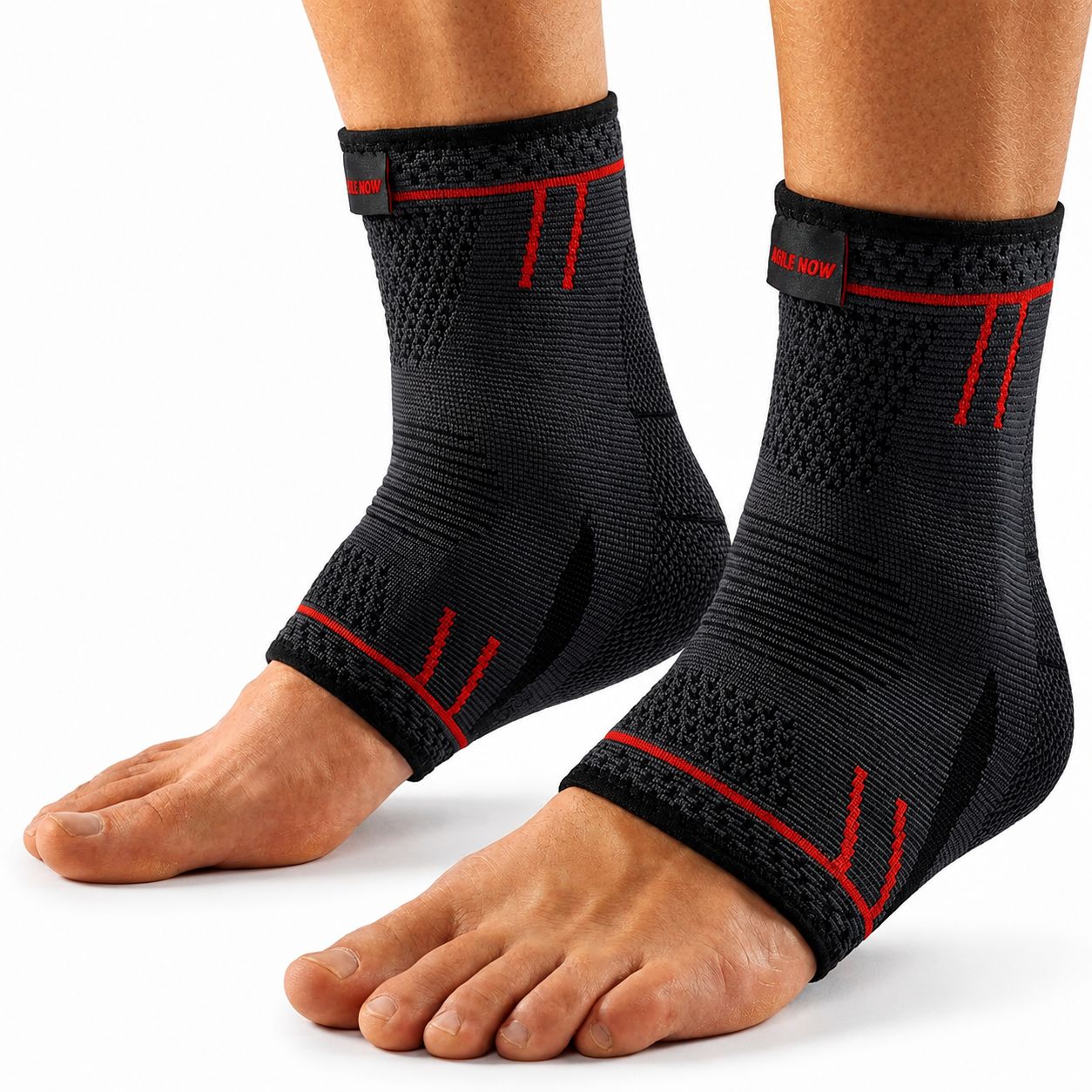 Agile NOW Sprunggelenkbandage 2 St rot Unisex