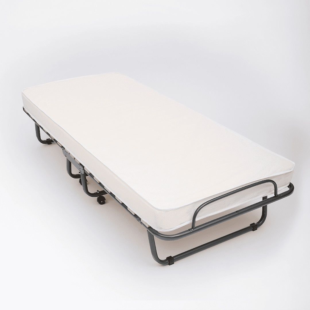The White Stone Klappbett mit Matratze 80x190 cm aus Waterfoam