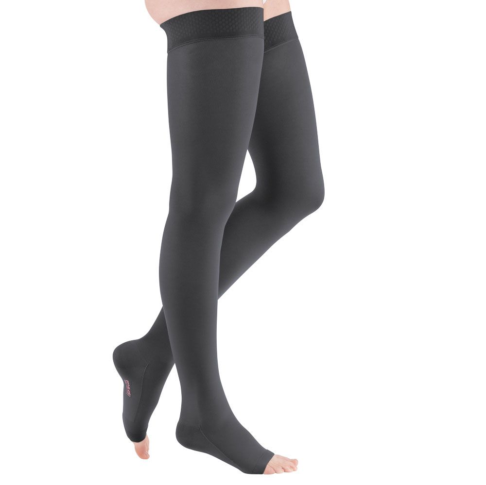 mediven comfort Ccl2 AG Kompressionsstrümpfe normal (72-83 cm) o. Fußspitze Noppenhaftband 1 St Anthracite Unisex