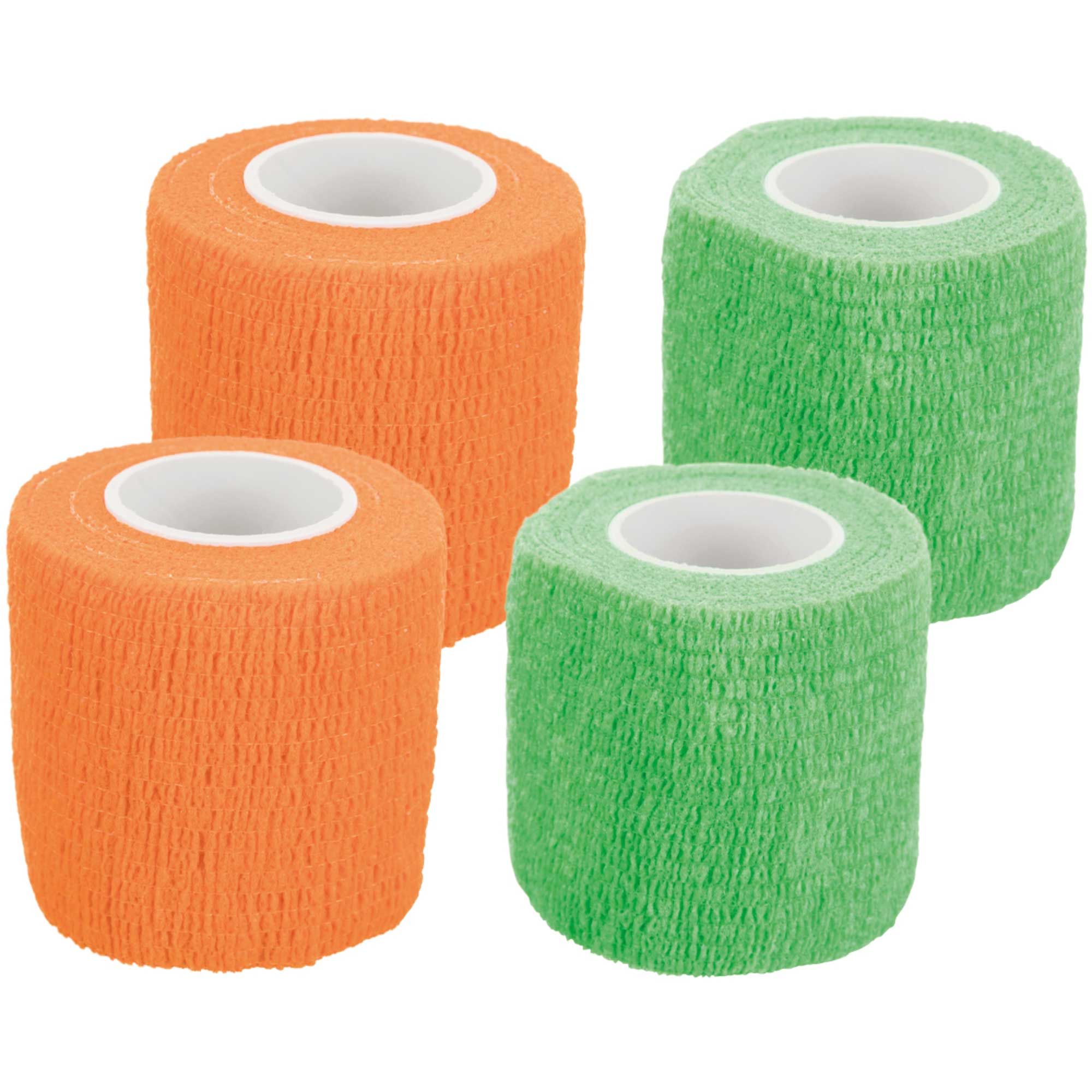Hunde Bandagen - selbstklebende, flexible zur Wundversorgung und Stabilisierung Verband 4 St