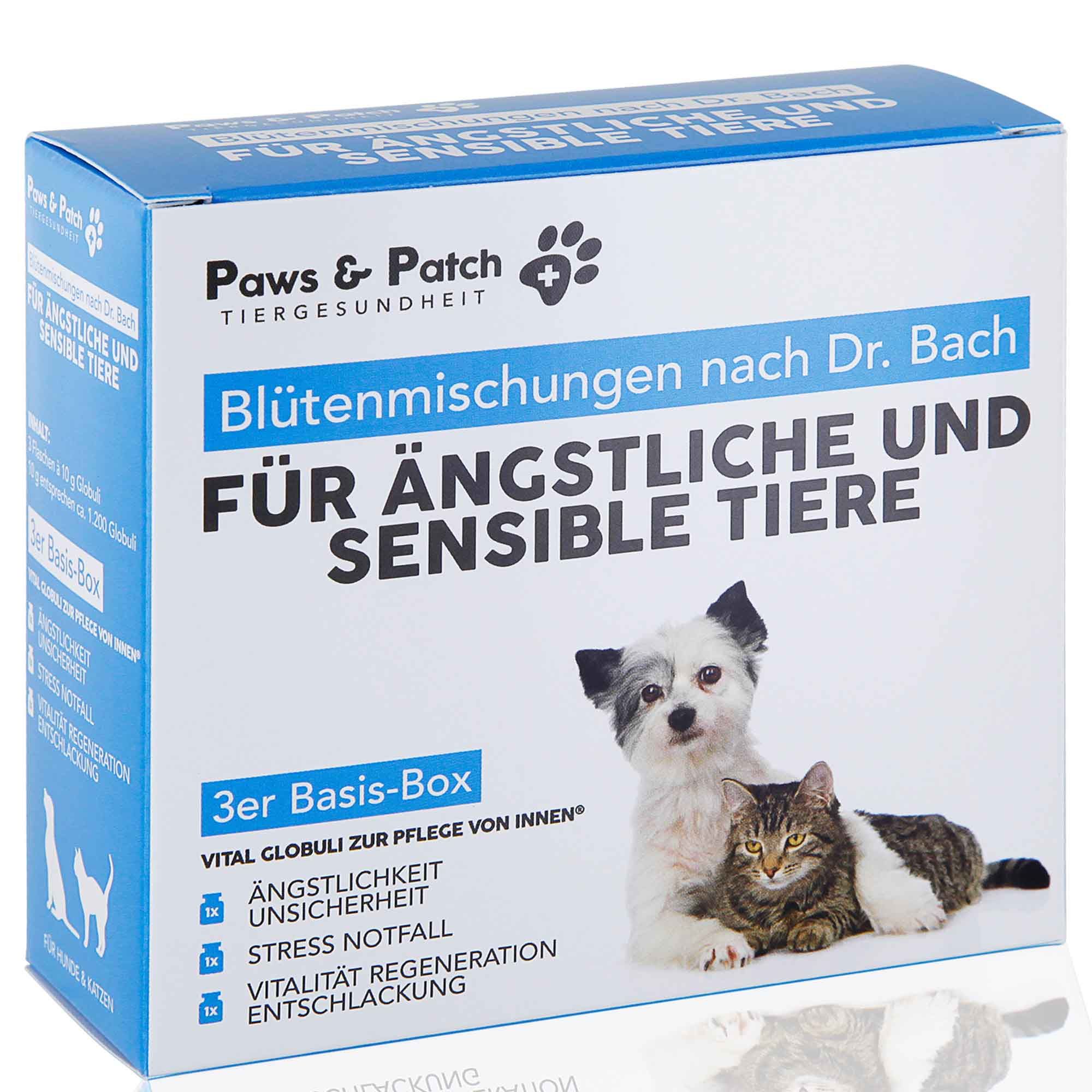 Paws & Patch Paws&Patch Blütenmischung Nach Dr. Bach 3Er Basis-Box Für Ängstliche & Sensible Tiere Globuli 30 G