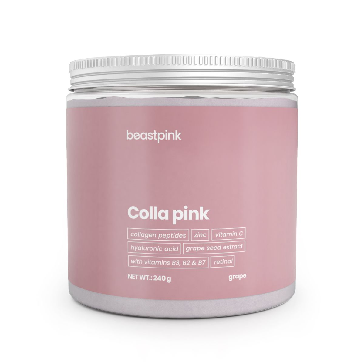 Colla Pink hydrolysierte Rinderkollagen-Peptide Pulver 3 g Unisex