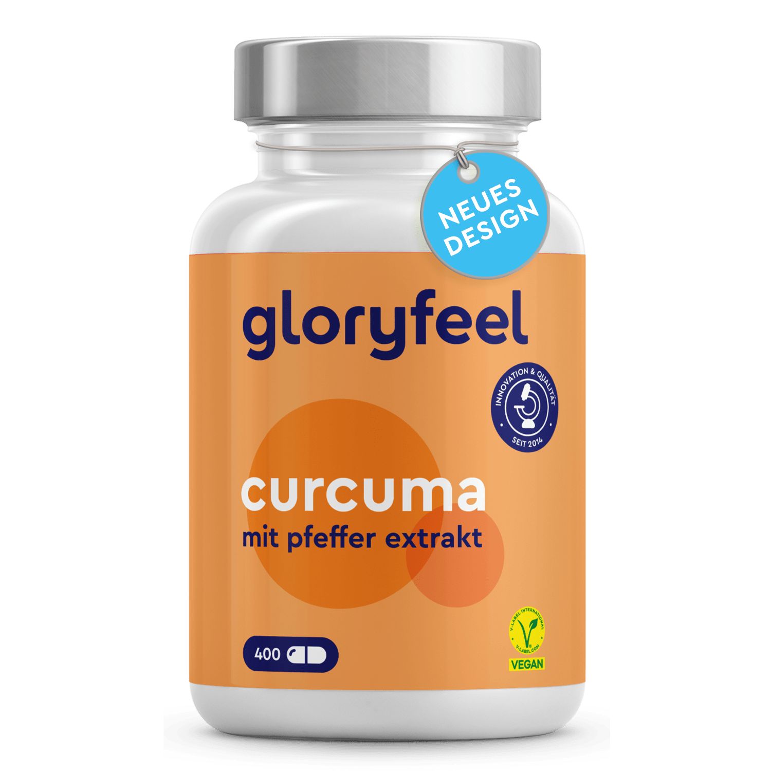 Gloryfeel Gloryfeel® Curcuma 400 Mit Curcumin & Piperin Kapseln 328 G