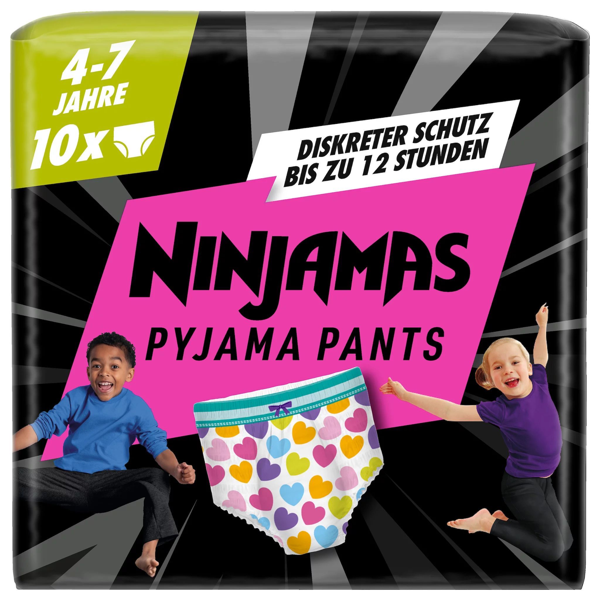 Pampers Ninjamas für Mädchen 4-7 Jahre Absorbierende Nachthöschen 10 St