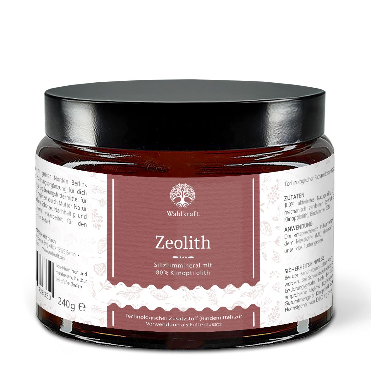 Waldkraft Zeolith - Naturmineral mit 80% Klinoptilolith Pulver 240 g