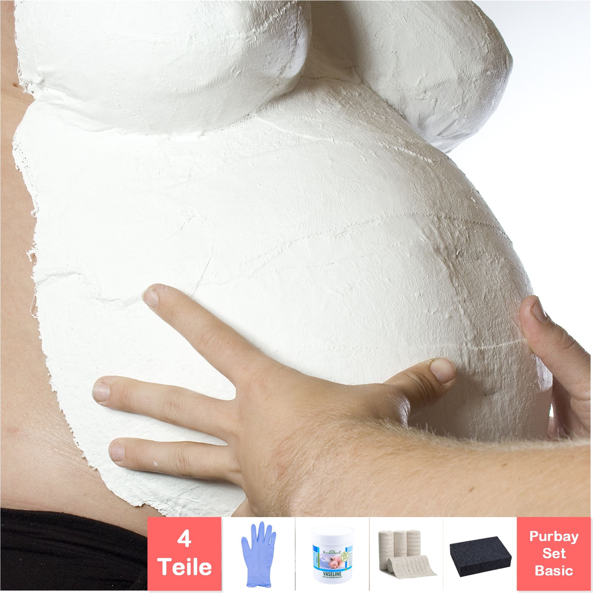 Purbay Premium Babybauch Gipsabdruck Set Basic 1 St