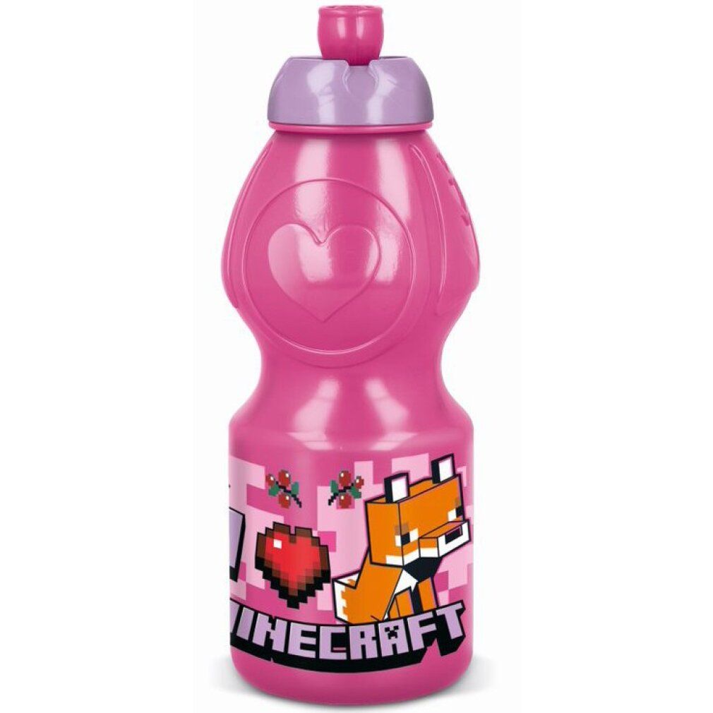 Minecraft Girls Line Flasche, Sportflasche 0,4 l