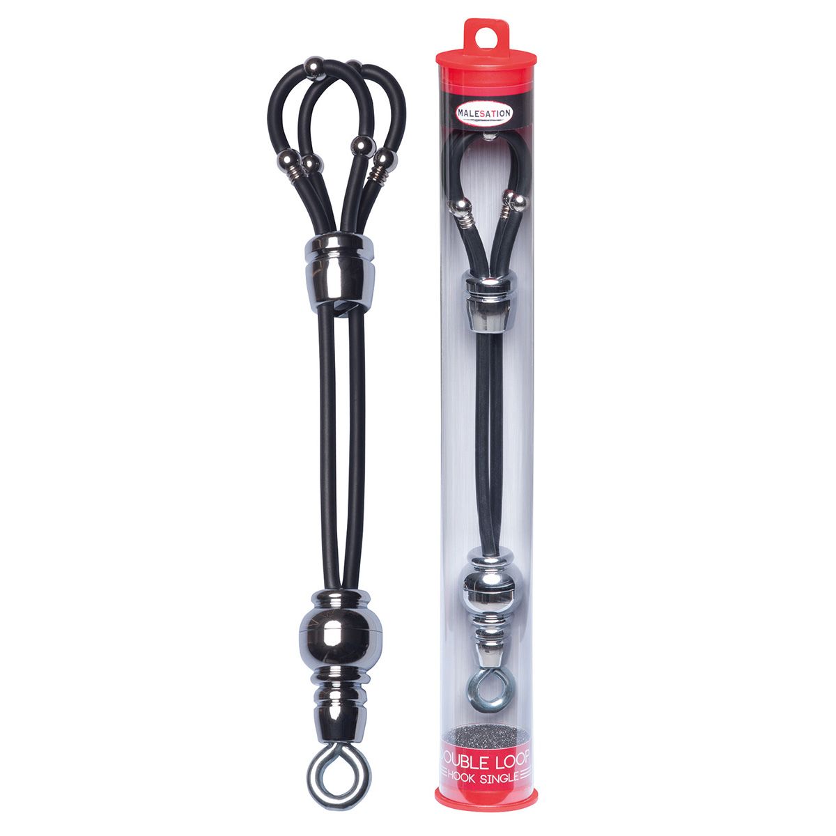 Malesation Double Loop Hook Single Chrome 1 St grau