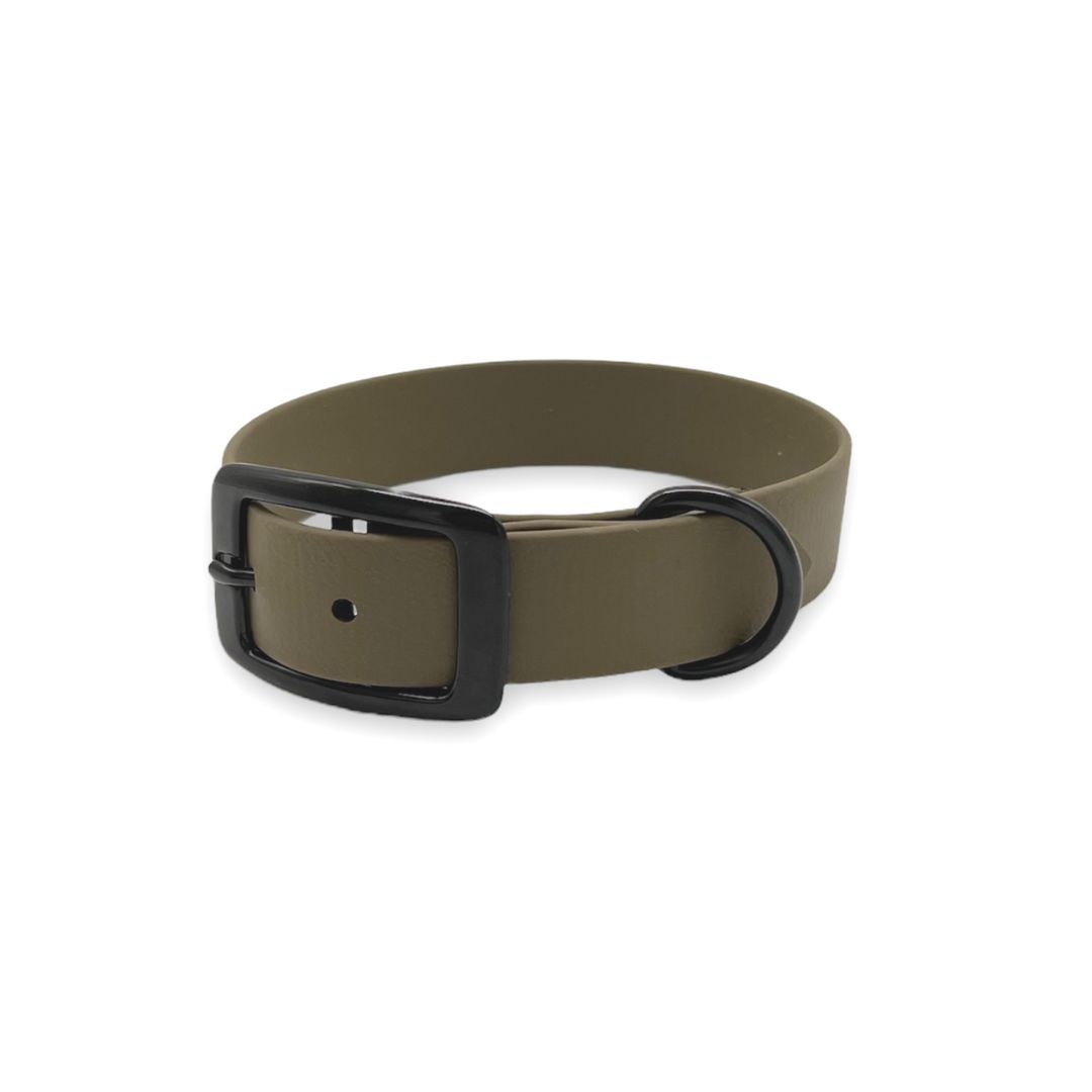 BioThane® Hundehalsband NEO Olive - Woofstuff 1 St