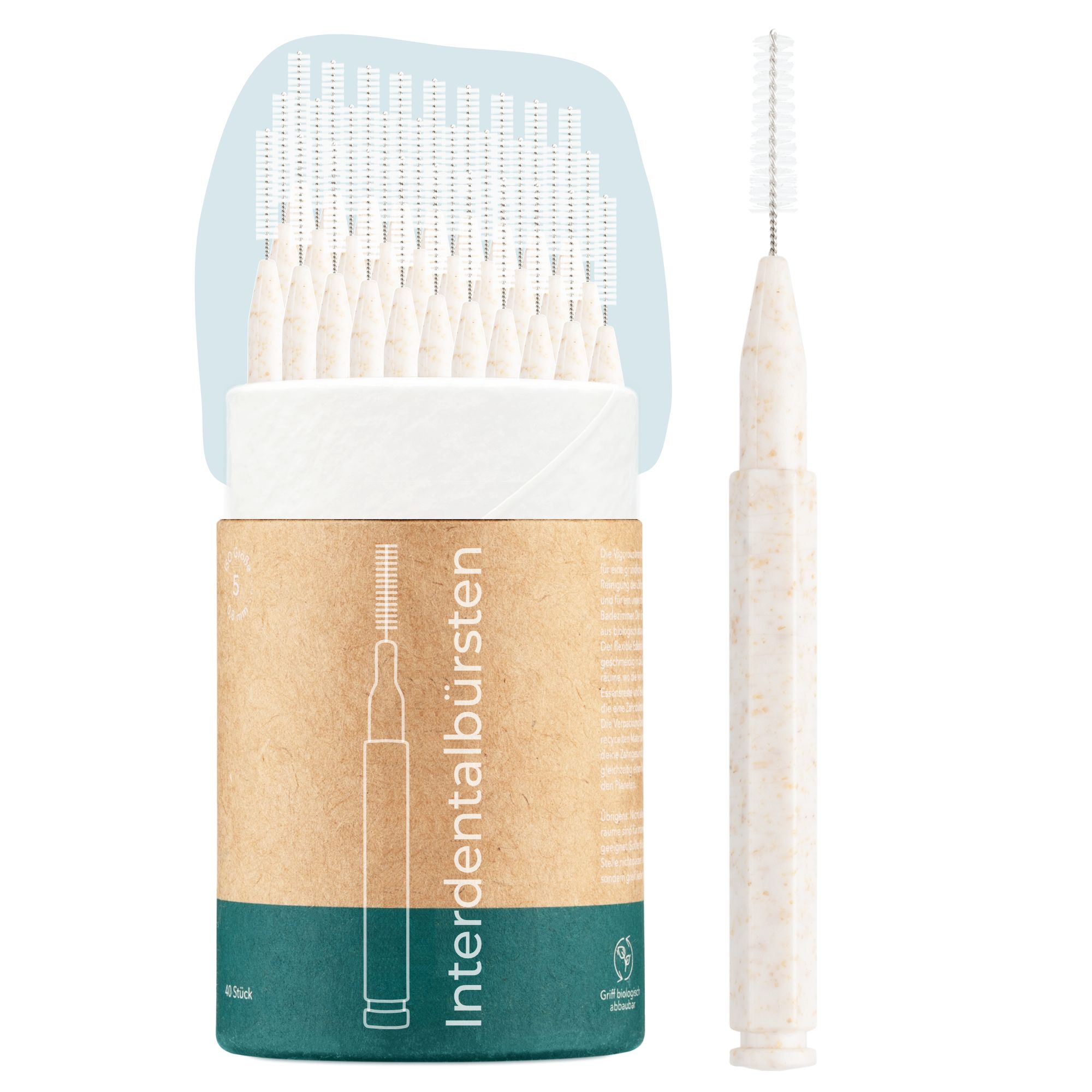Vigorous® Interdentalbürsten nachhaltig ISO 2 (0,5 mm) Bürste 40 St
