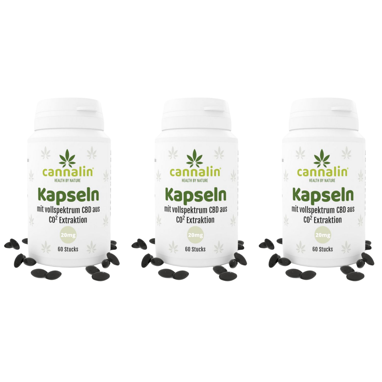 Cannalin - 3x CBD Kapseln 20 mg 180 St