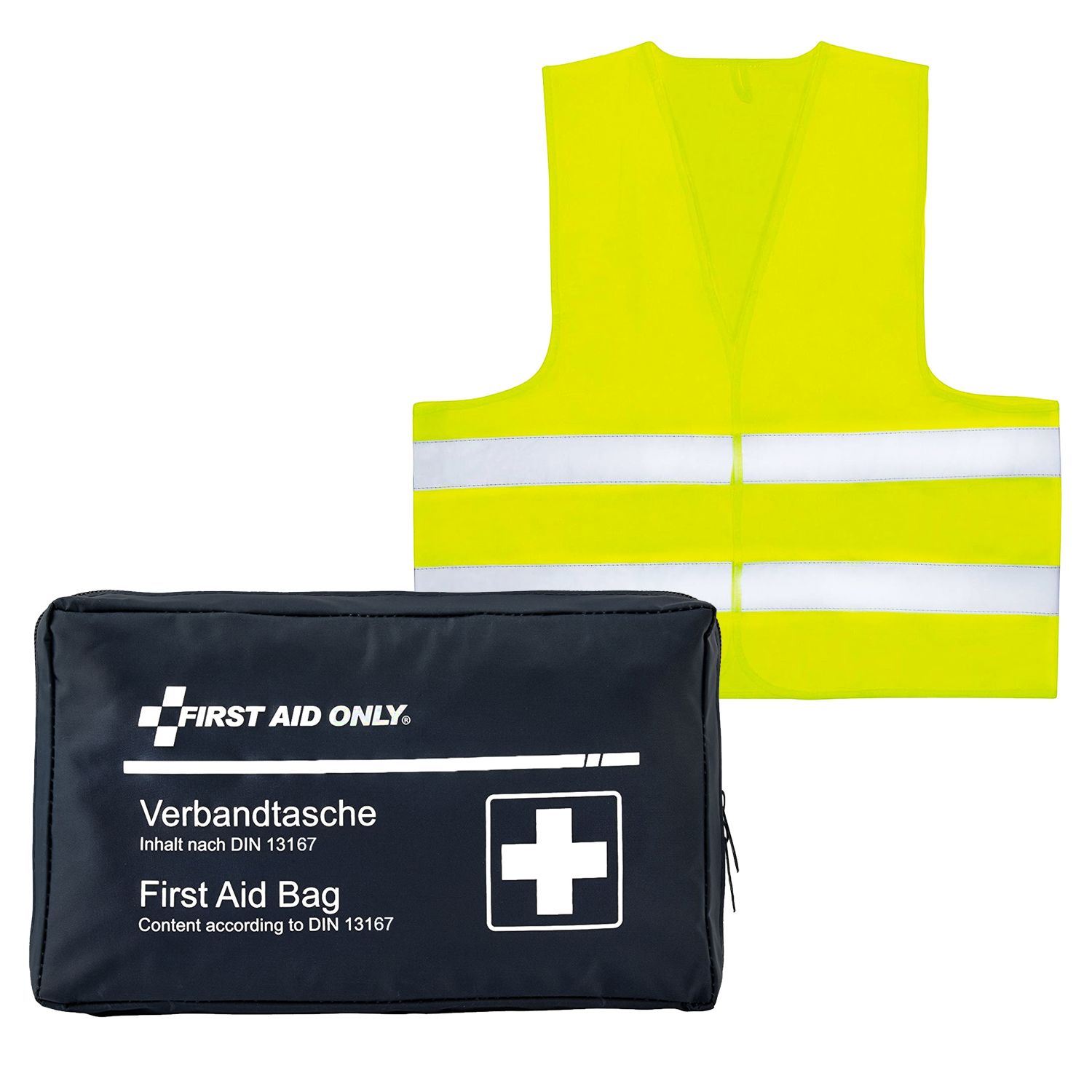 First Aid Only Set Verbandtasche DIN 13167 mit Warnweste 1 St