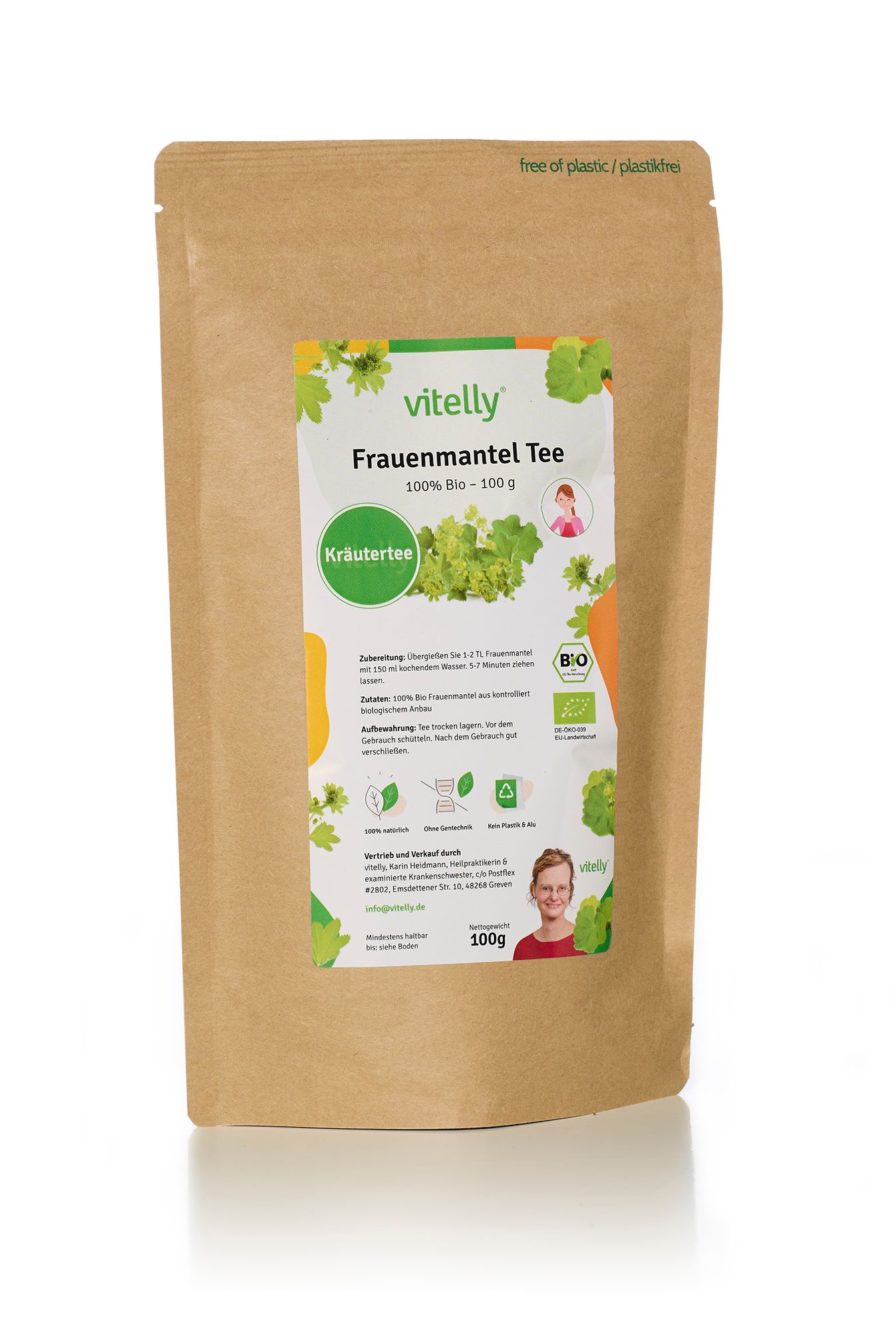 vitelly Bio Frauenmantel Tee (Xxl Pack) 100 g Frauen