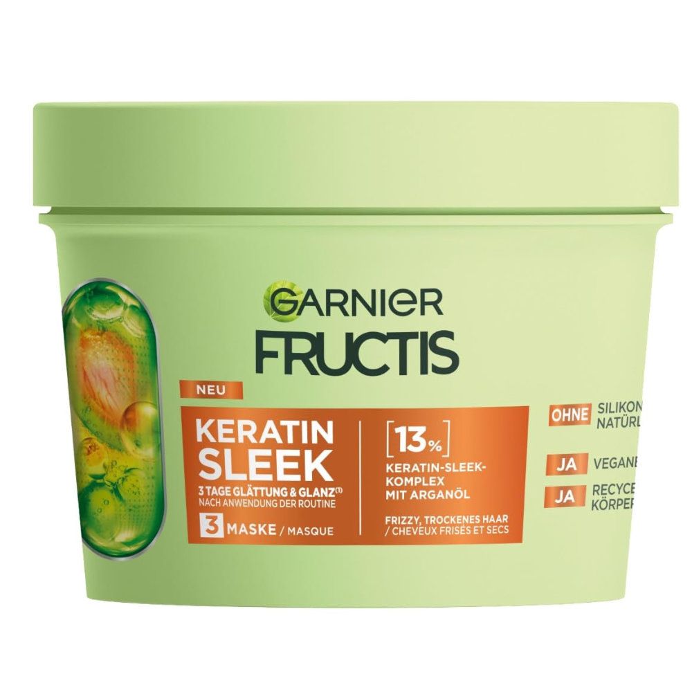 Garnier Fructis Keratin Sleek Maske Mit Arganöl Und 370 Ml